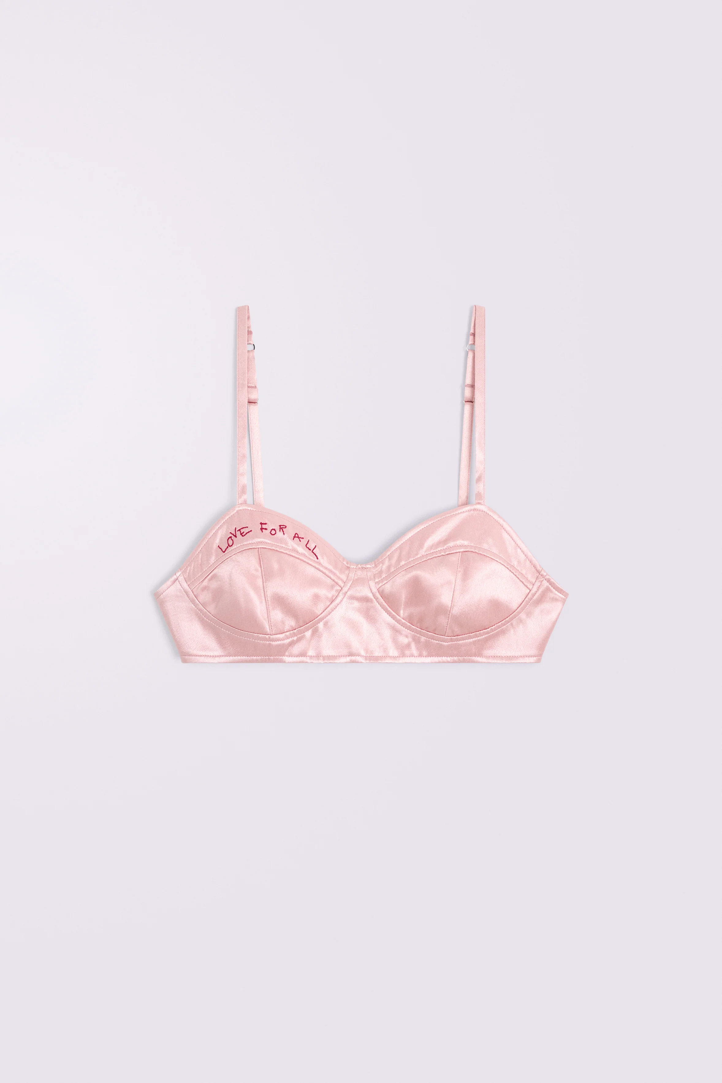 Embroidered Bralette Pink