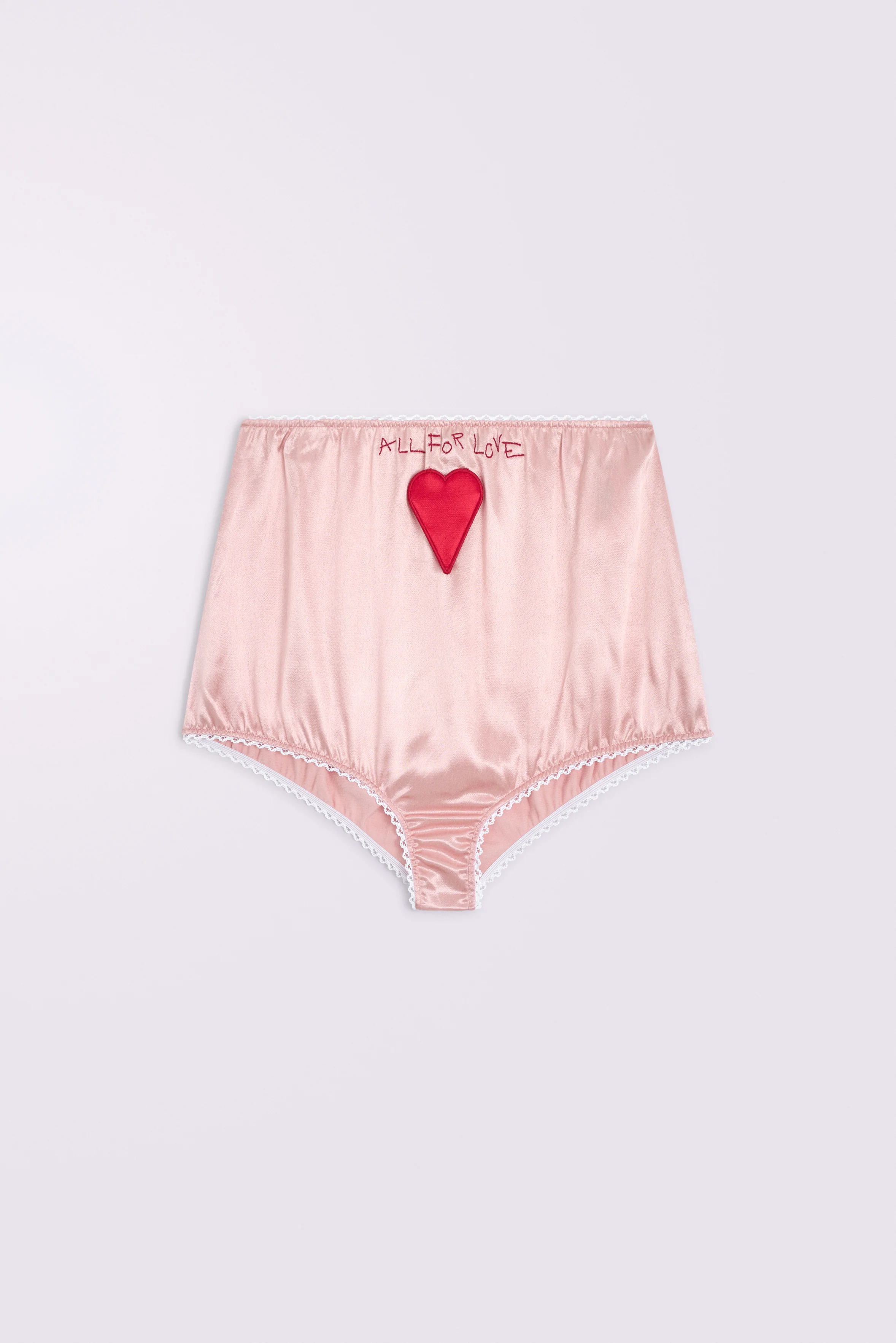 Embroidered Heart Bloomers Pink