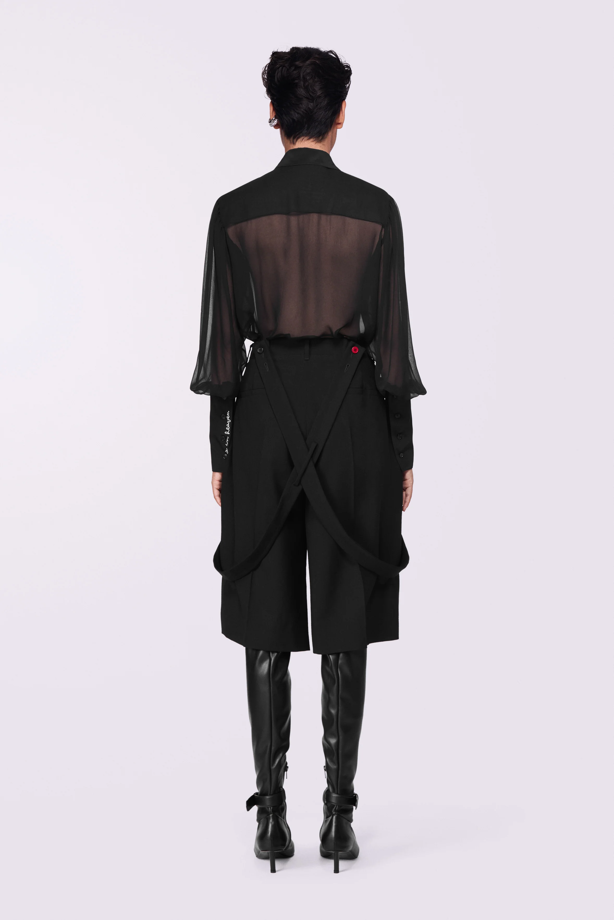 Embroidered Shorts Black - Image 3