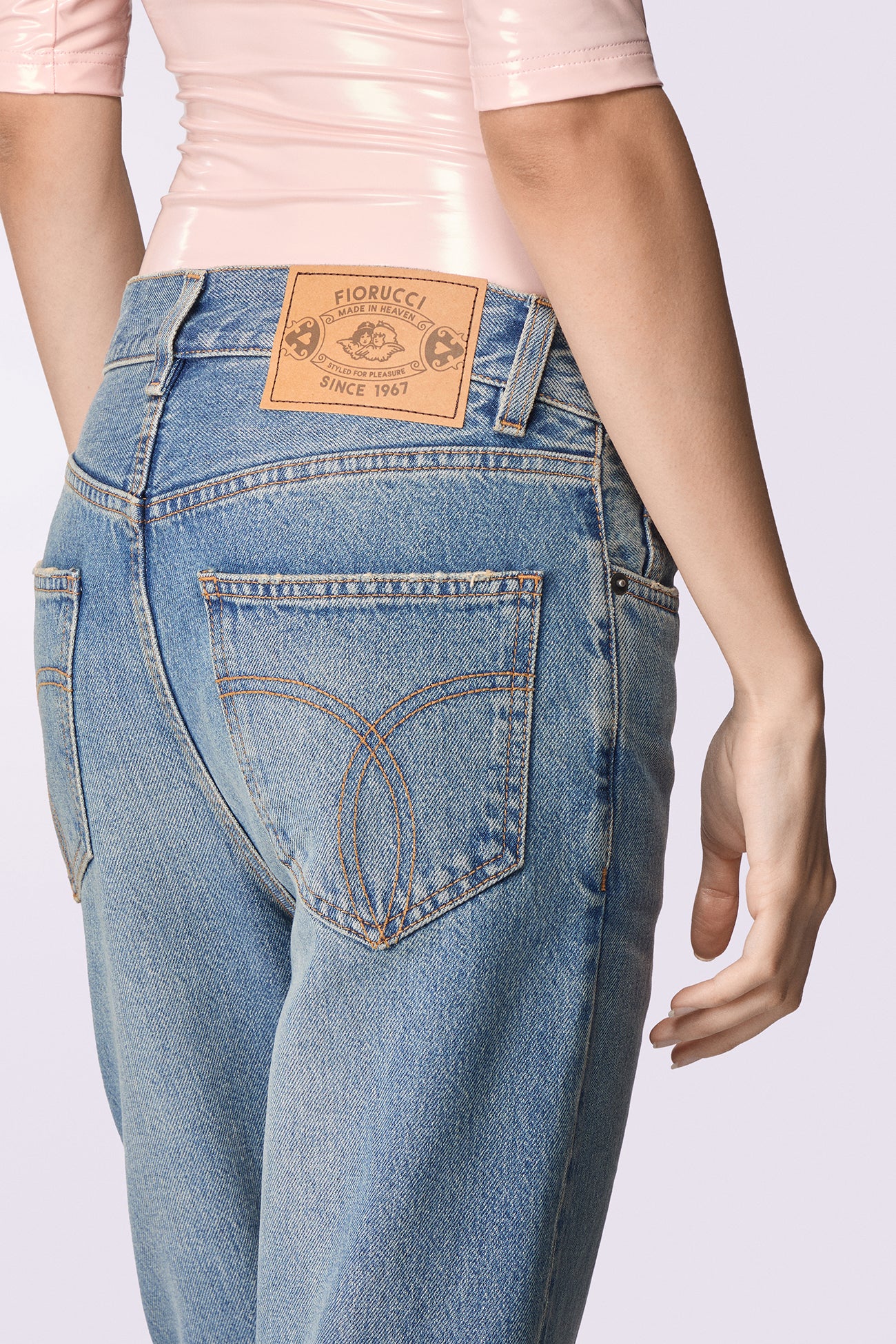 Low Rise Flare Jeans Mid Blue - Image 4