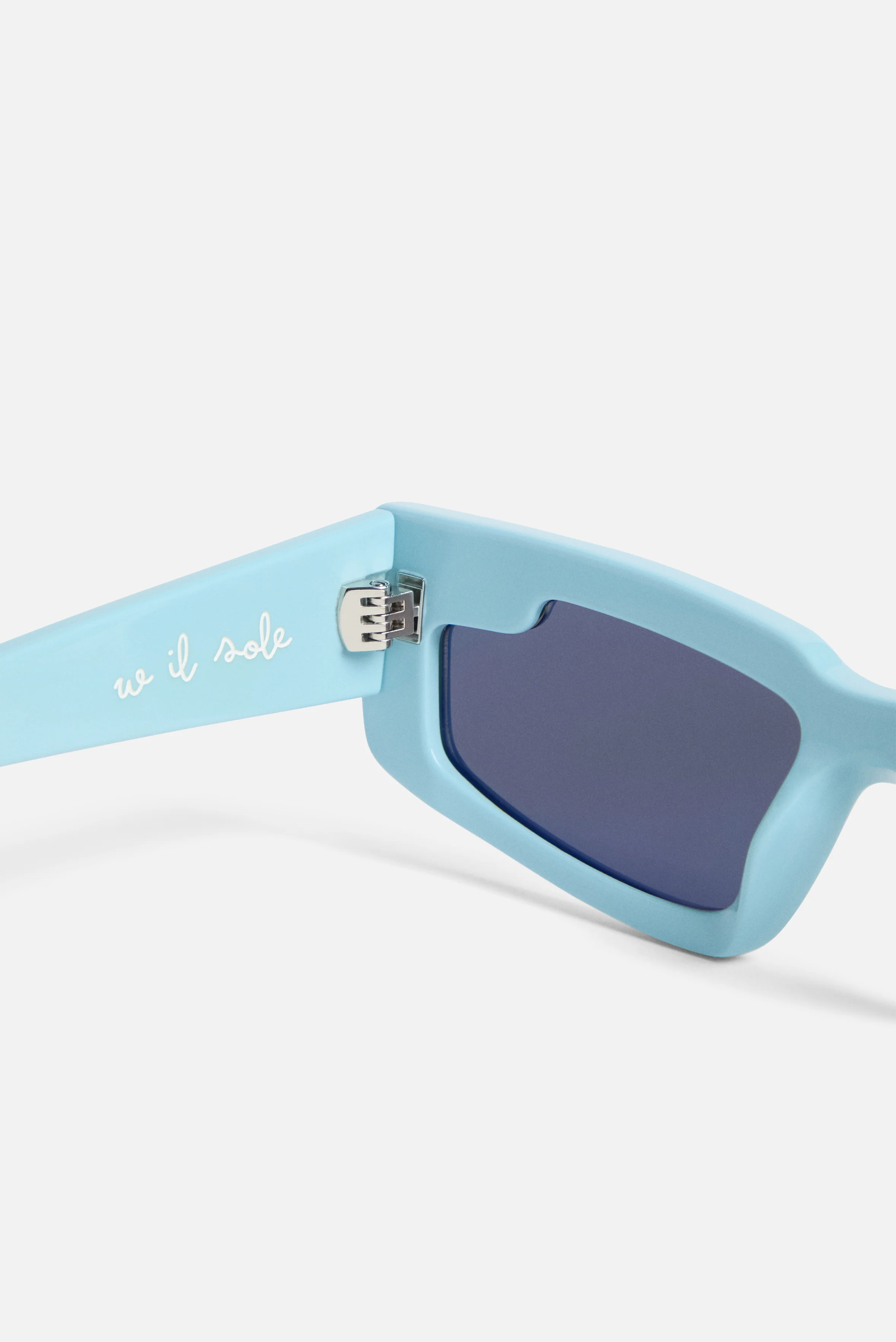 Rectangular Wing Sunglasses Blue - Image 3