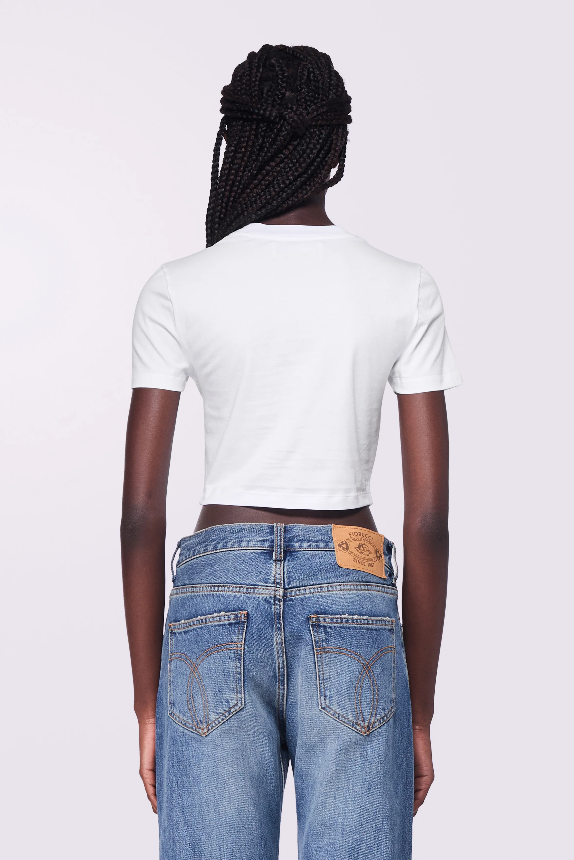 Rococo Logo Crop T-Shirt White - Image 3
