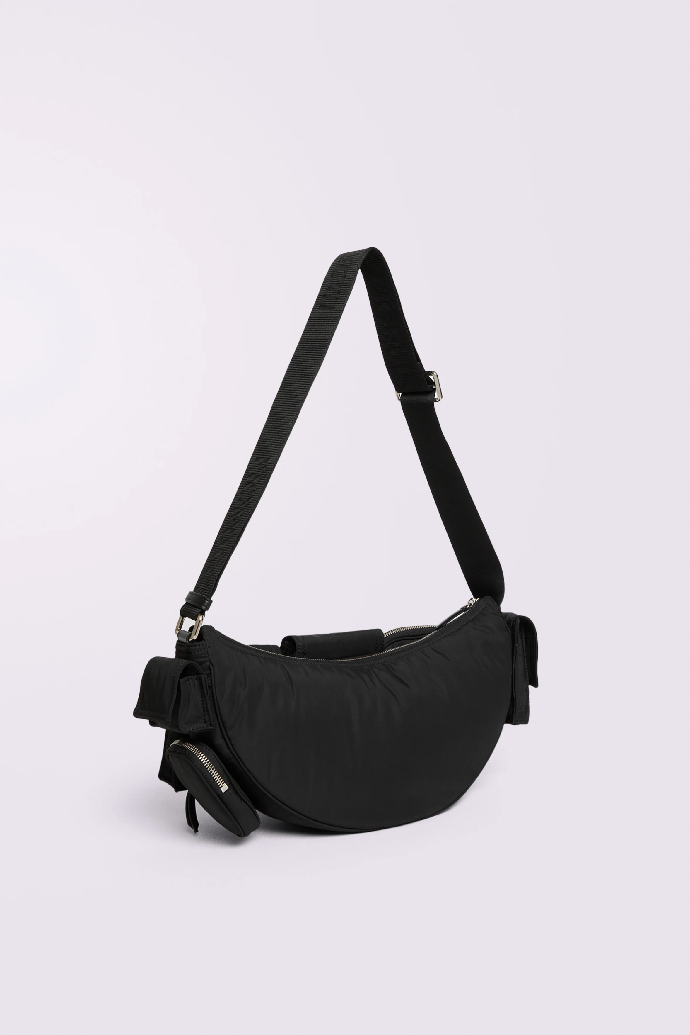 Super Pocket Recycled Nylon Bag Black - Image 3