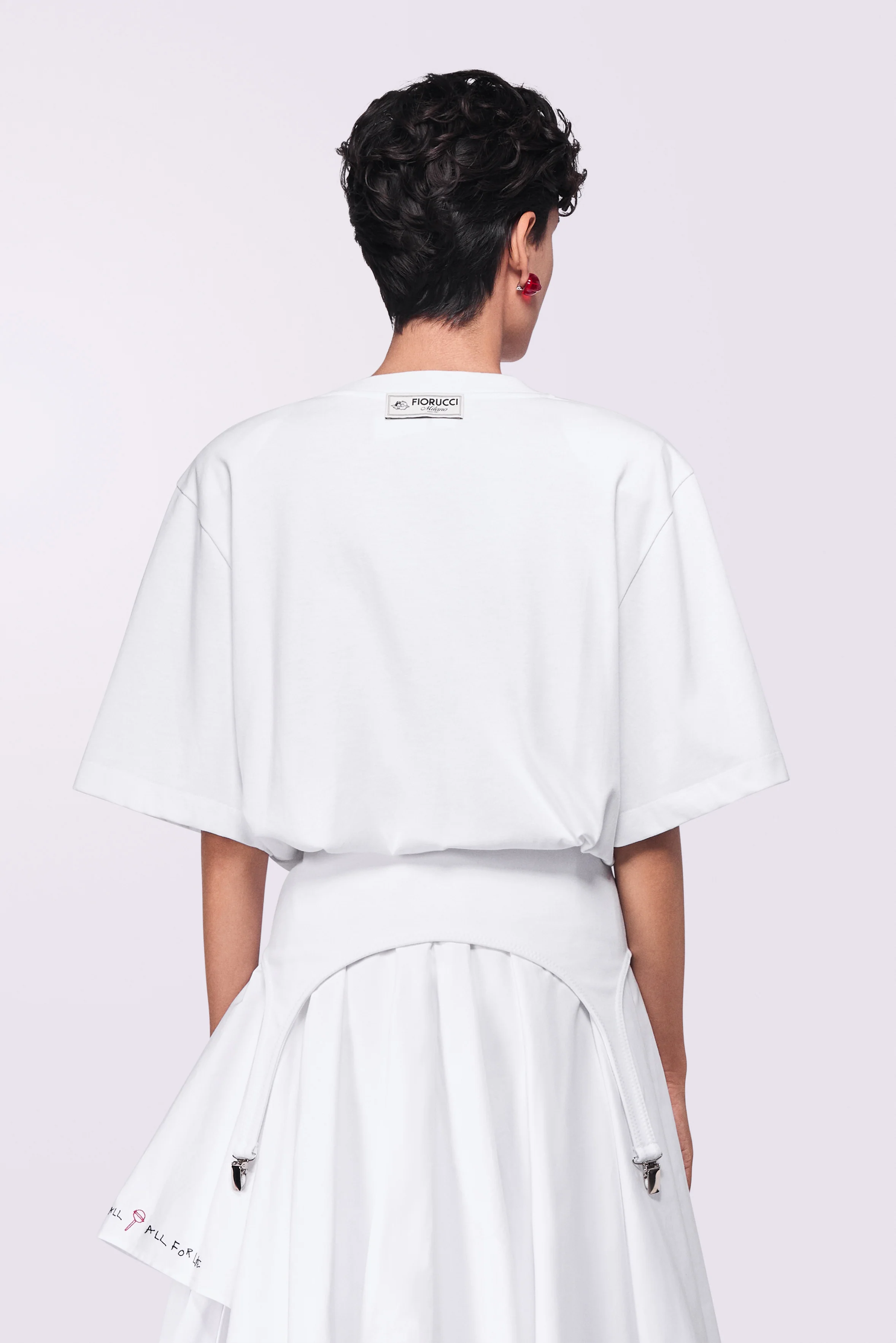 Suspender Belt T-Shirt White - Image 3