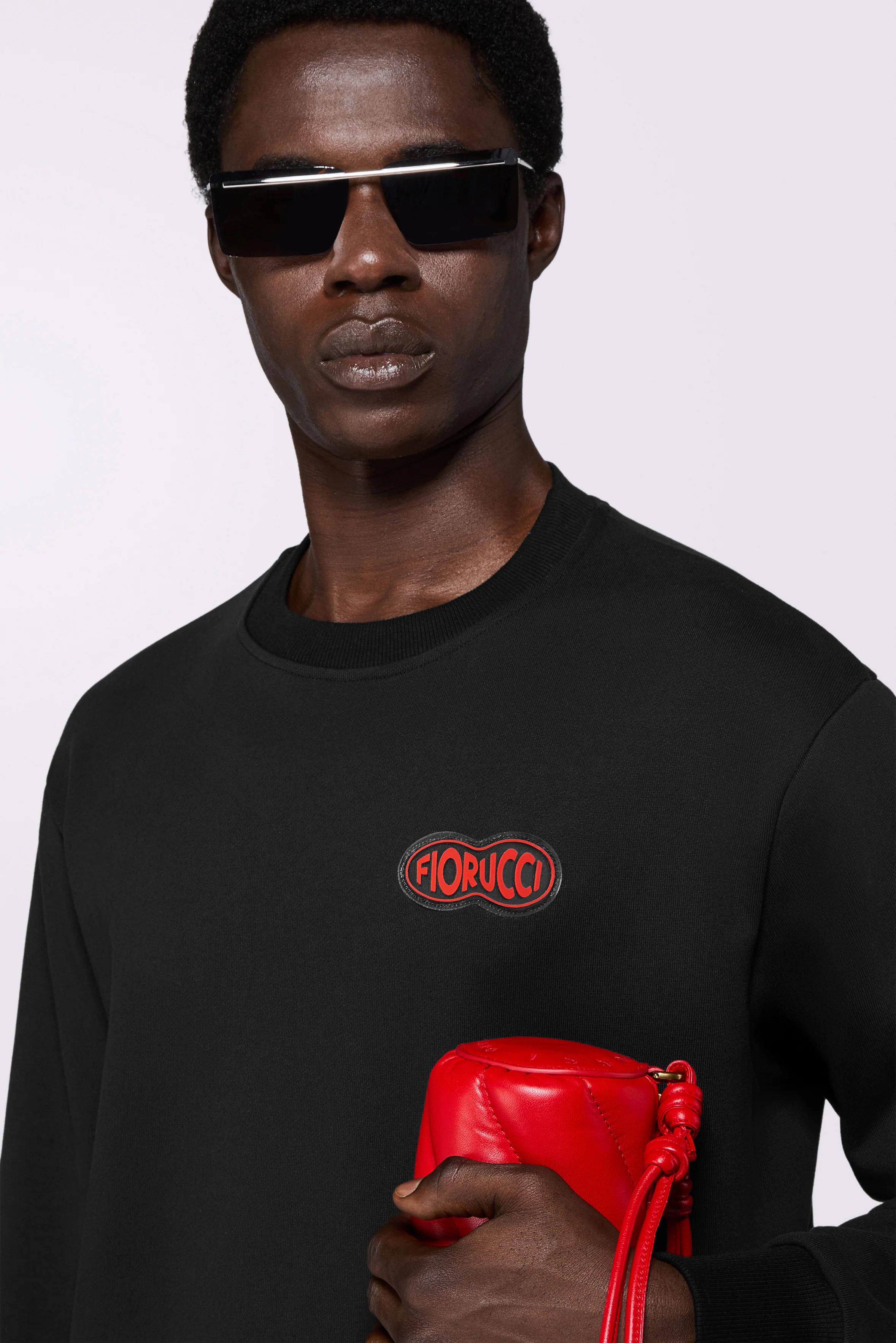 Fish Eye Logo Patch Regular Sweatshirt Black - Image 4