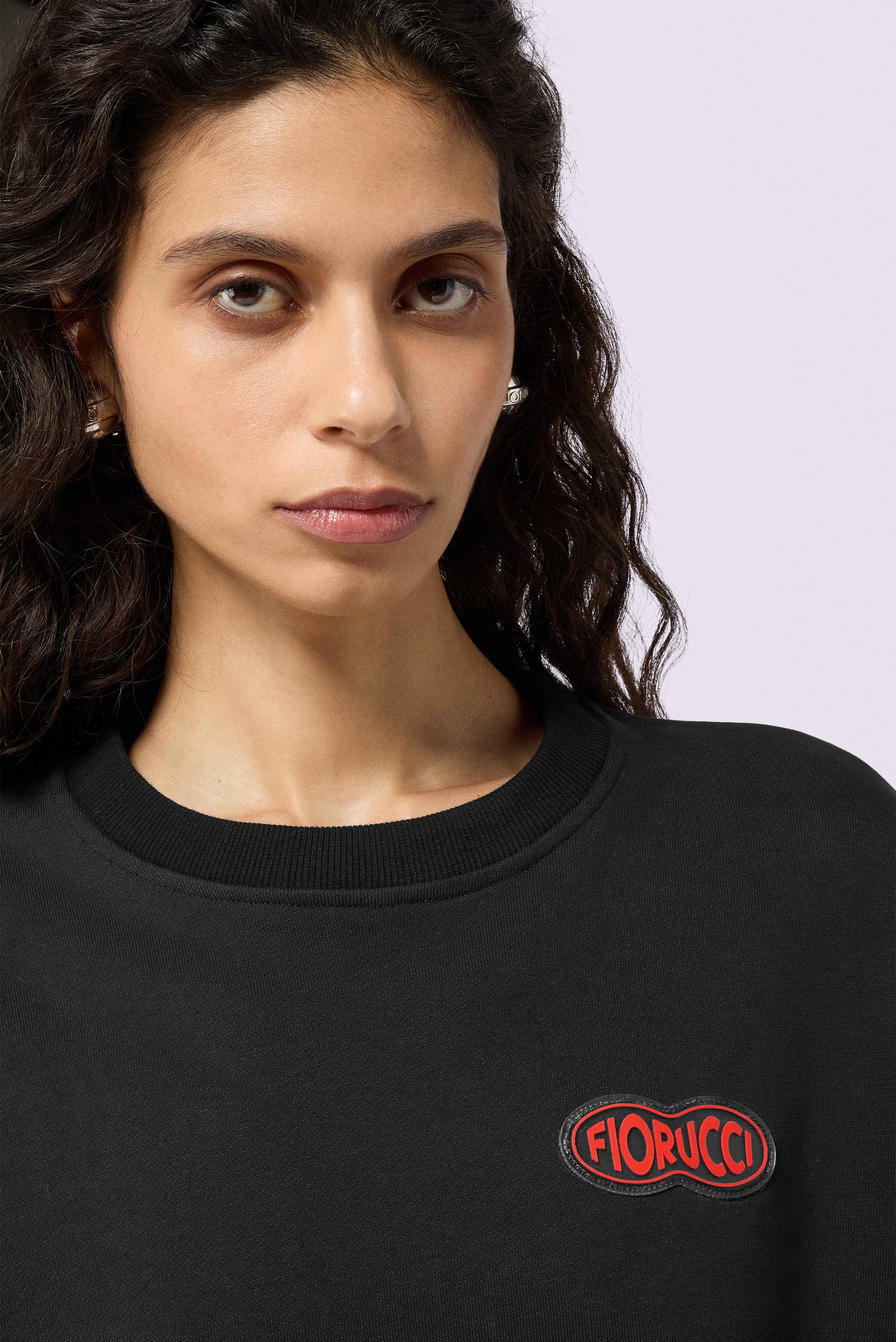 Fish Eye Logo Patch Regular Sweatshirt Black - Image 4