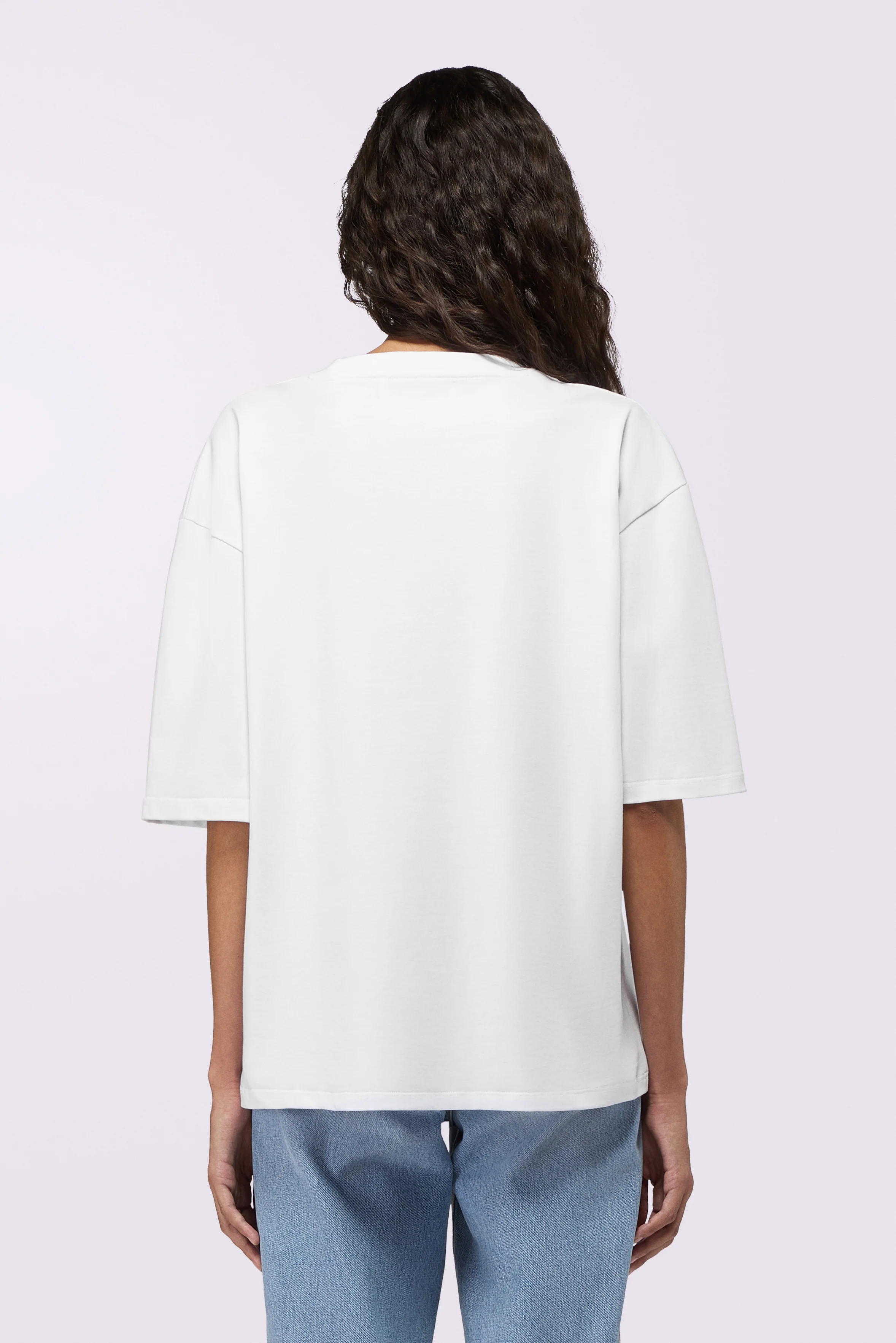Fish Eye Logo Relaxed T-Shirt White - Image 3