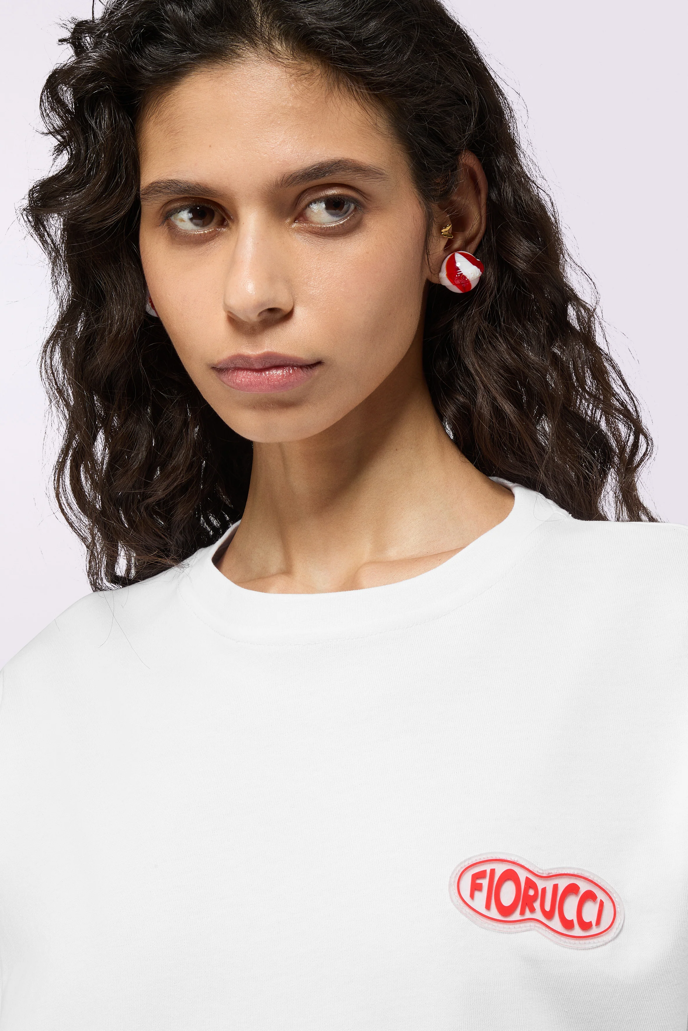 Fish Eye Logo Relaxed T-Shirt White - Image 4