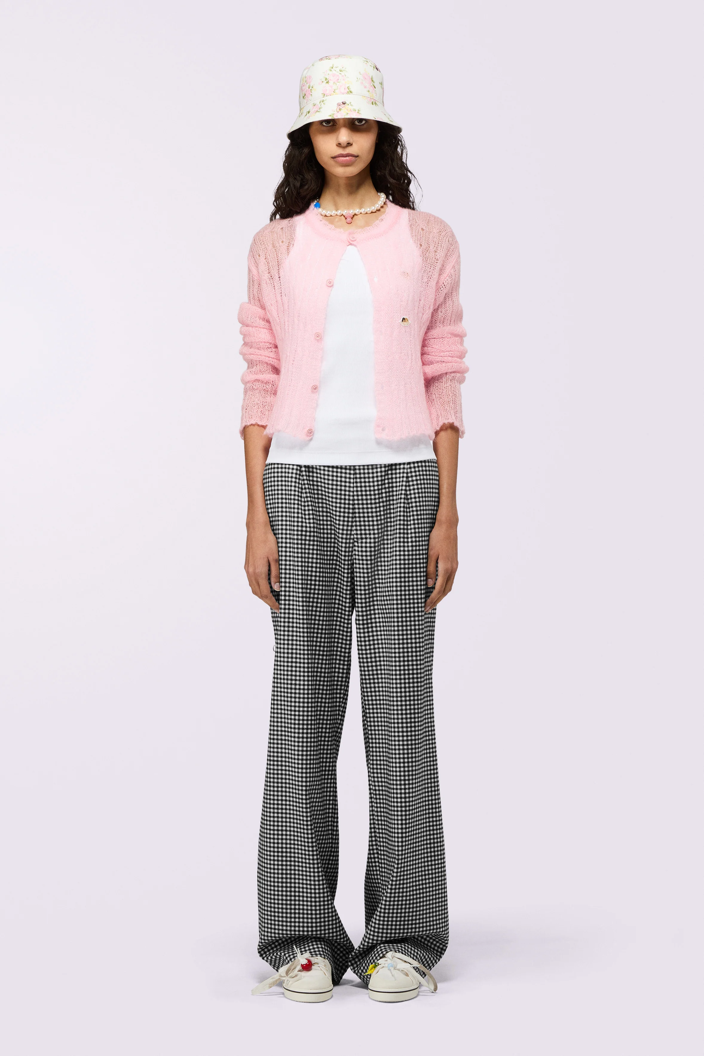 Gingham Trousers Black - Image 2