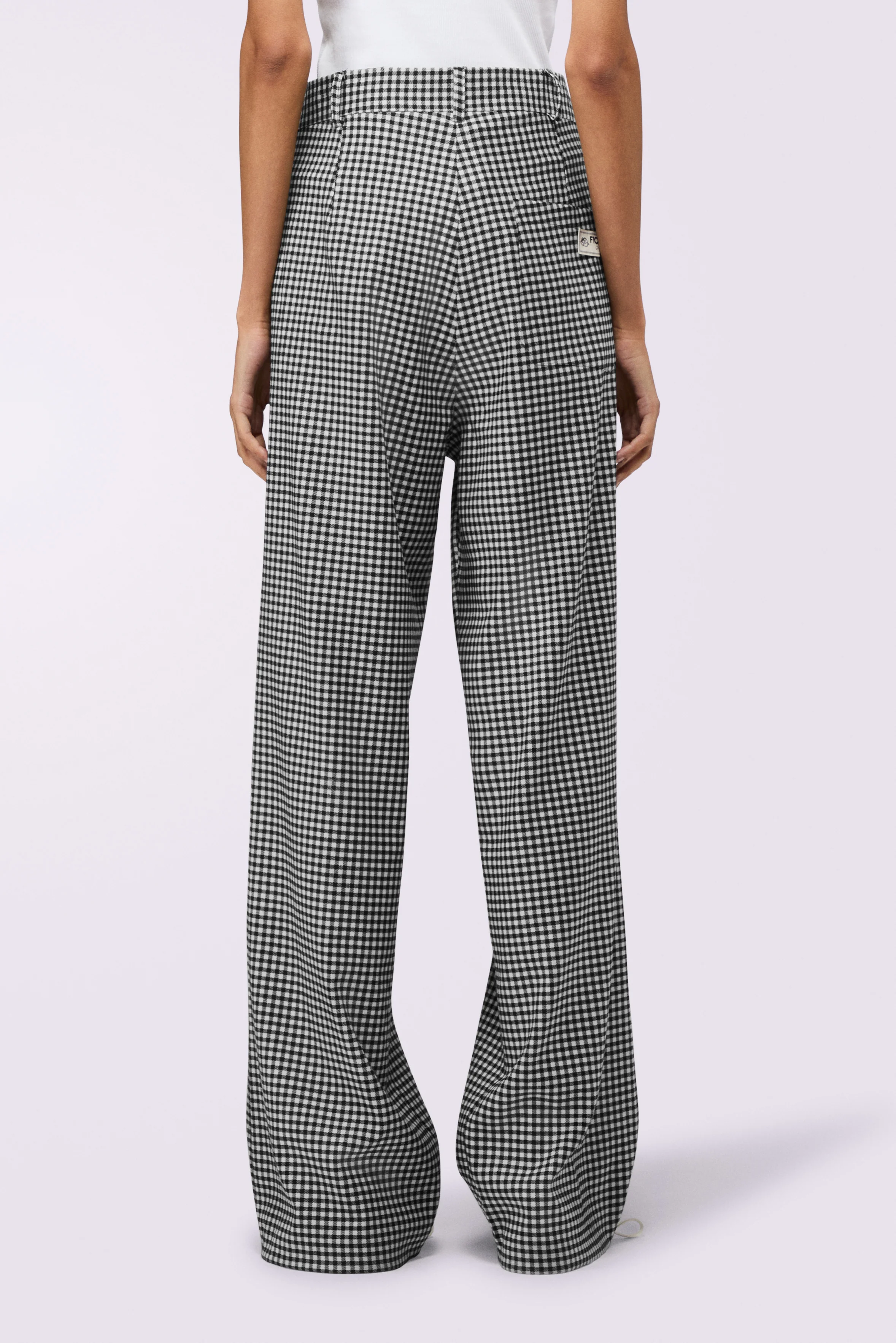 Gingham Trousers Black - Image 3
