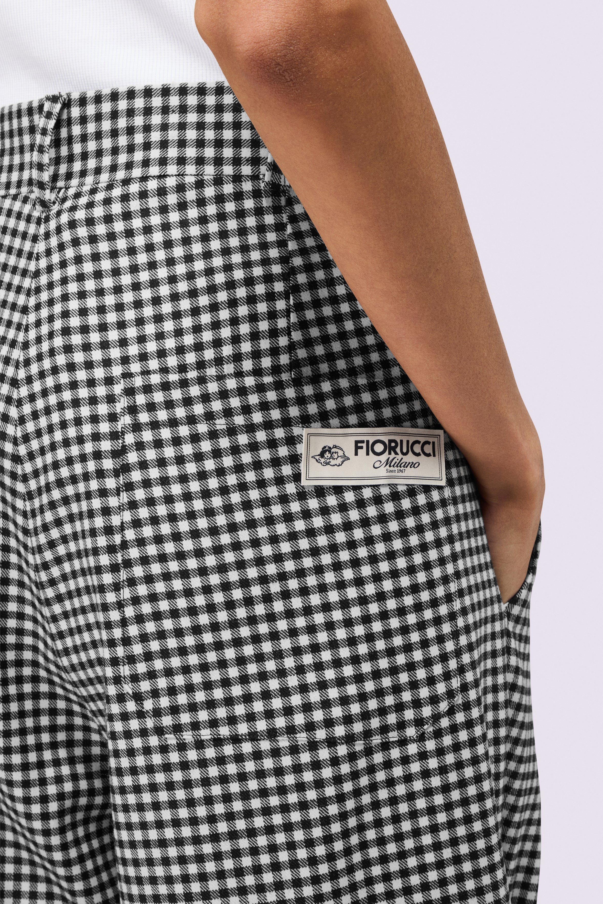 Gingham Trousers Black - Image 4