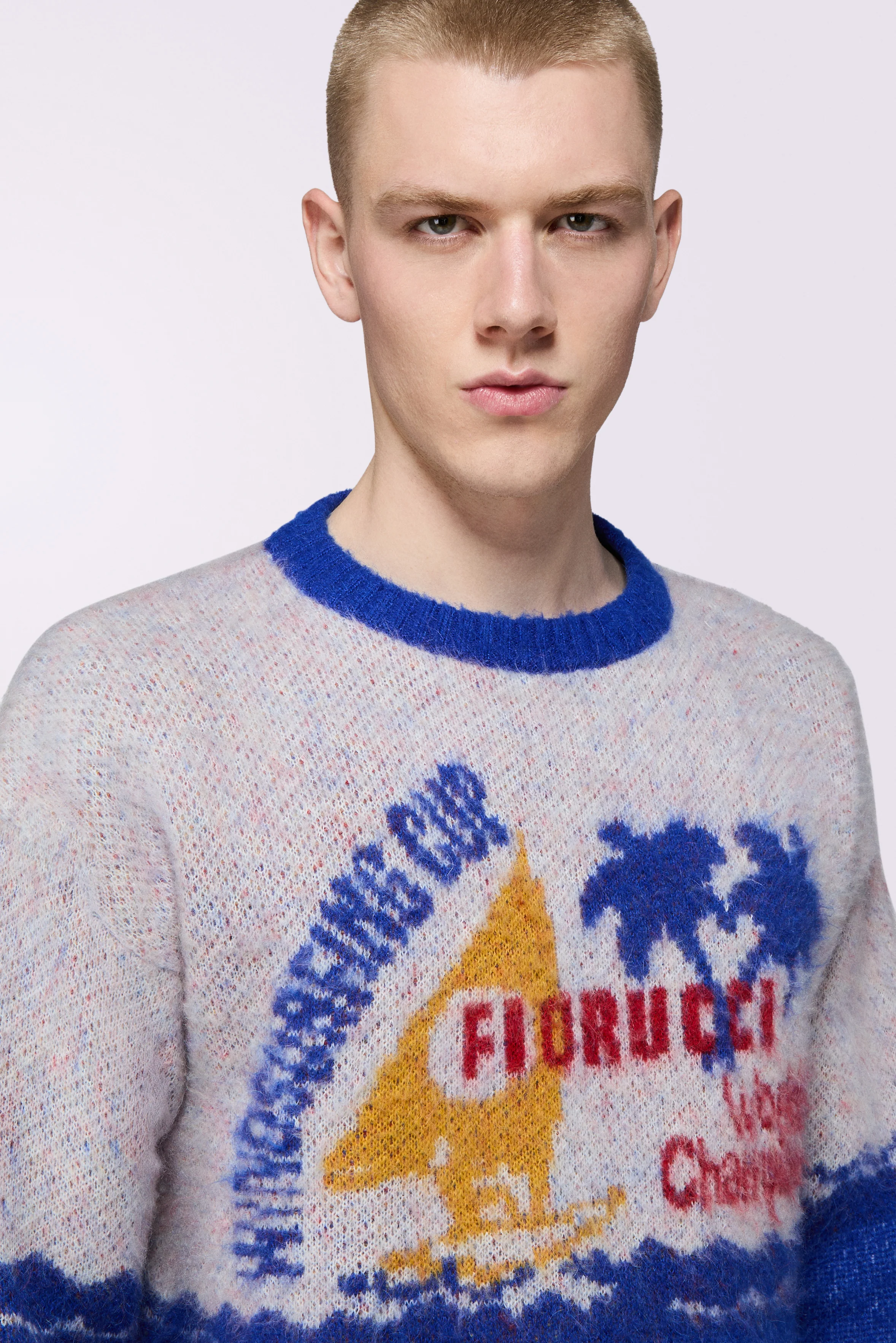 Windsurfing Mohair Jumper Blue - Image 4