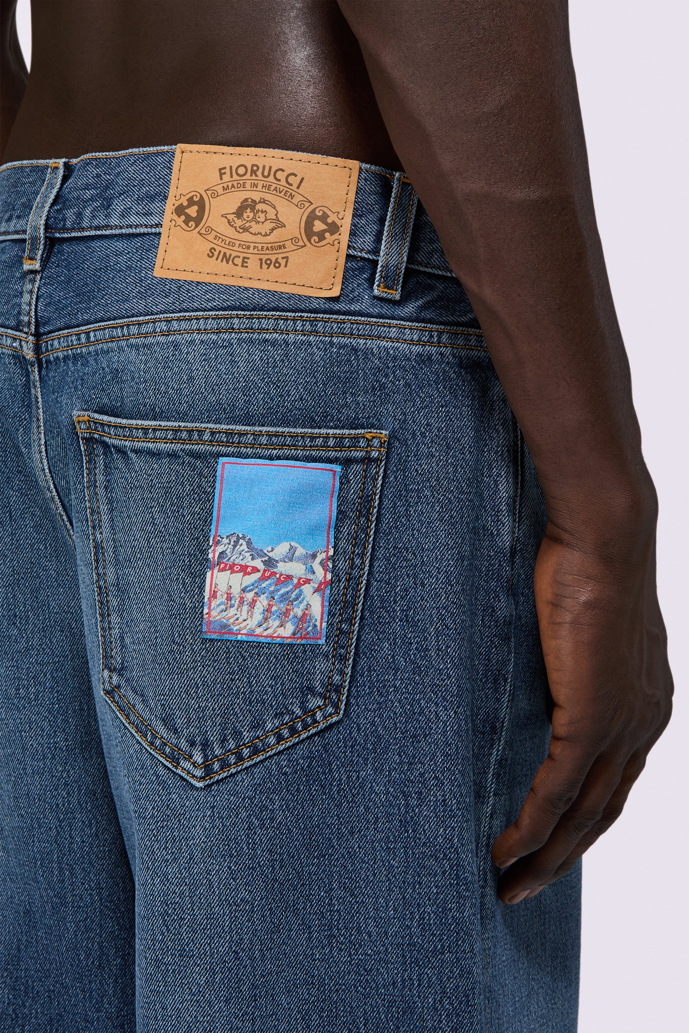 Winter Waterskiing Baggy Jeans Mid Blue - Image 4