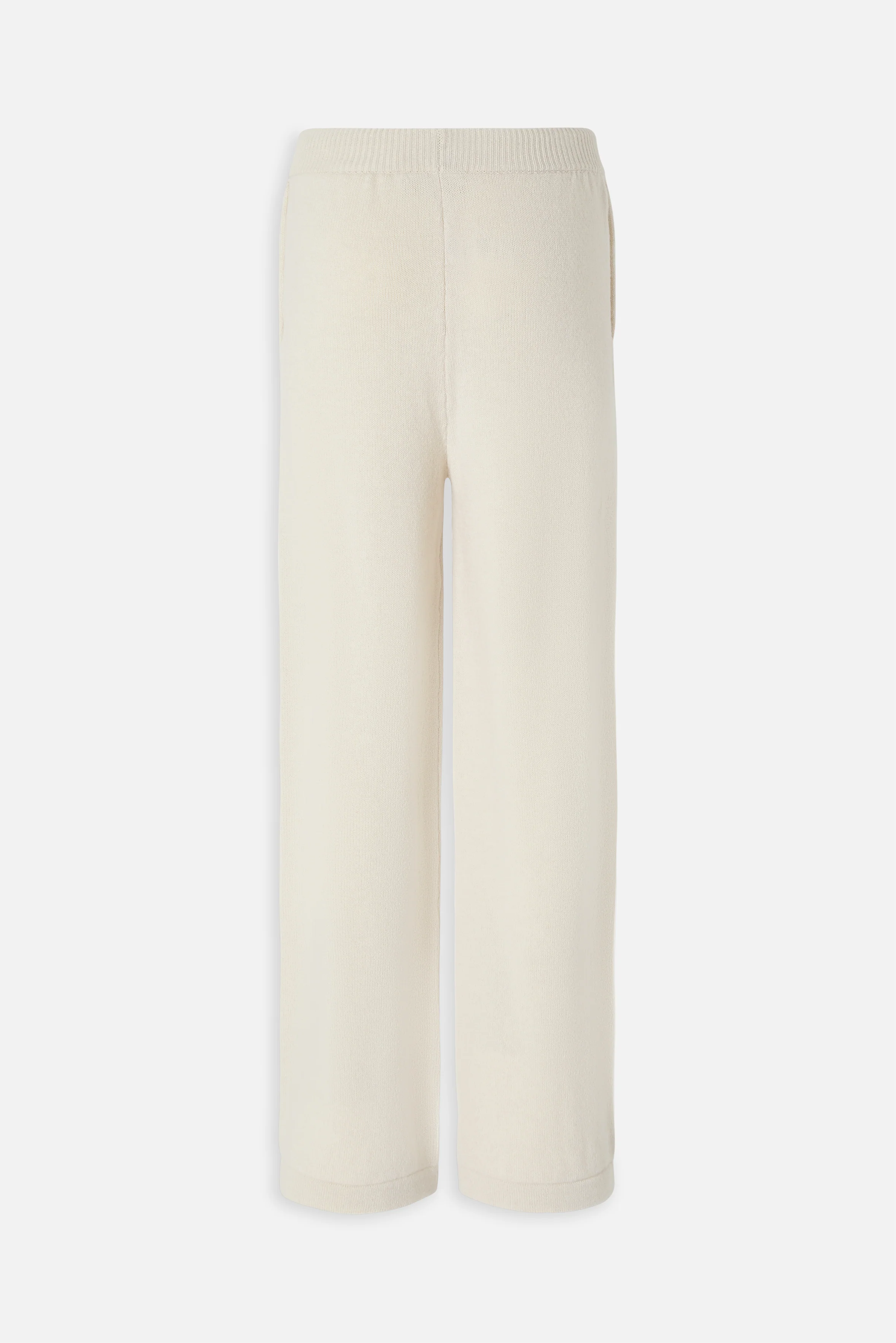 Angels Patch Knit Trousers Beige - Image 4
