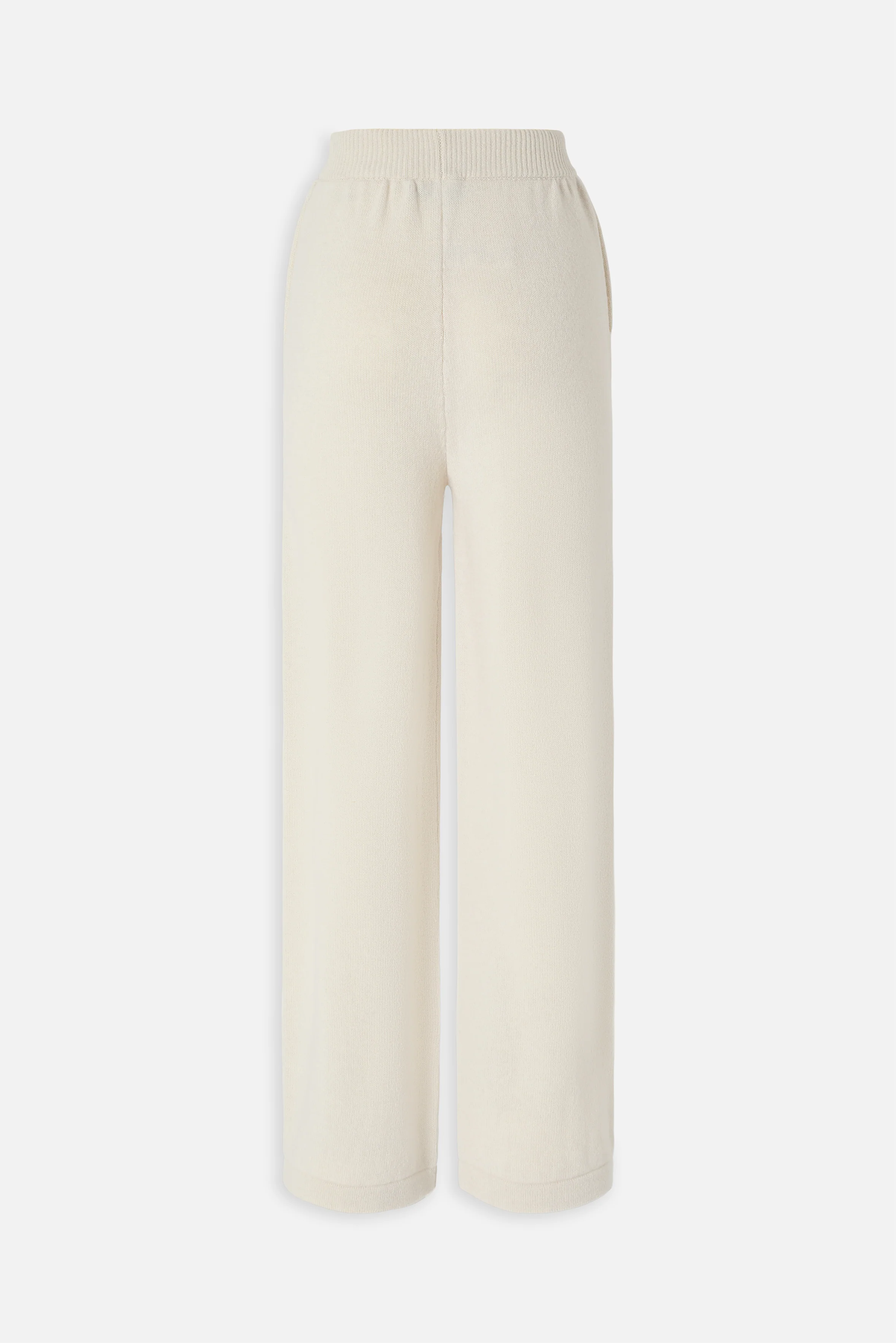 Angels Patch Knit Trousers Beige - Image 5