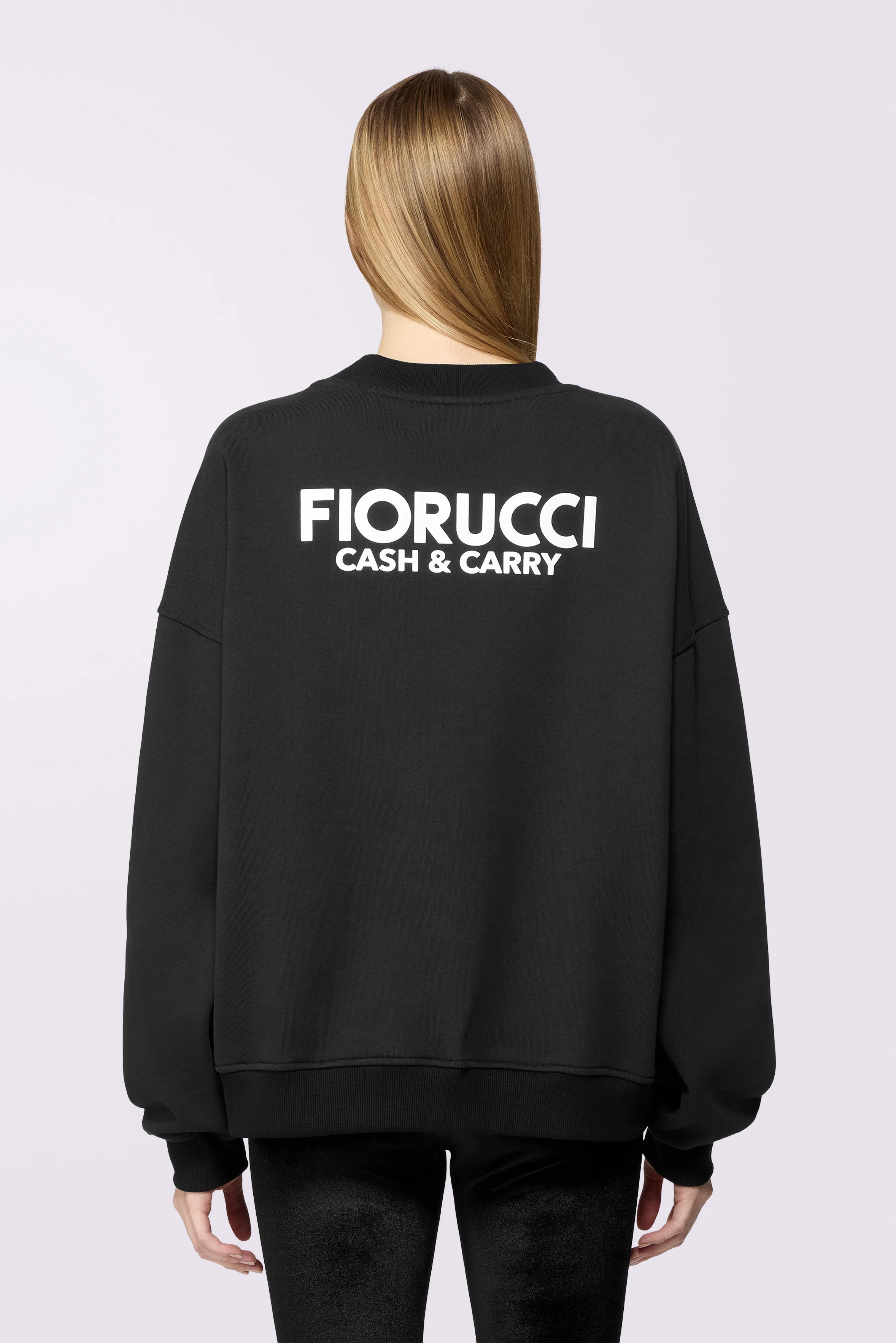Cash and Carry Relaxed Sweatshirt Black - Image 3