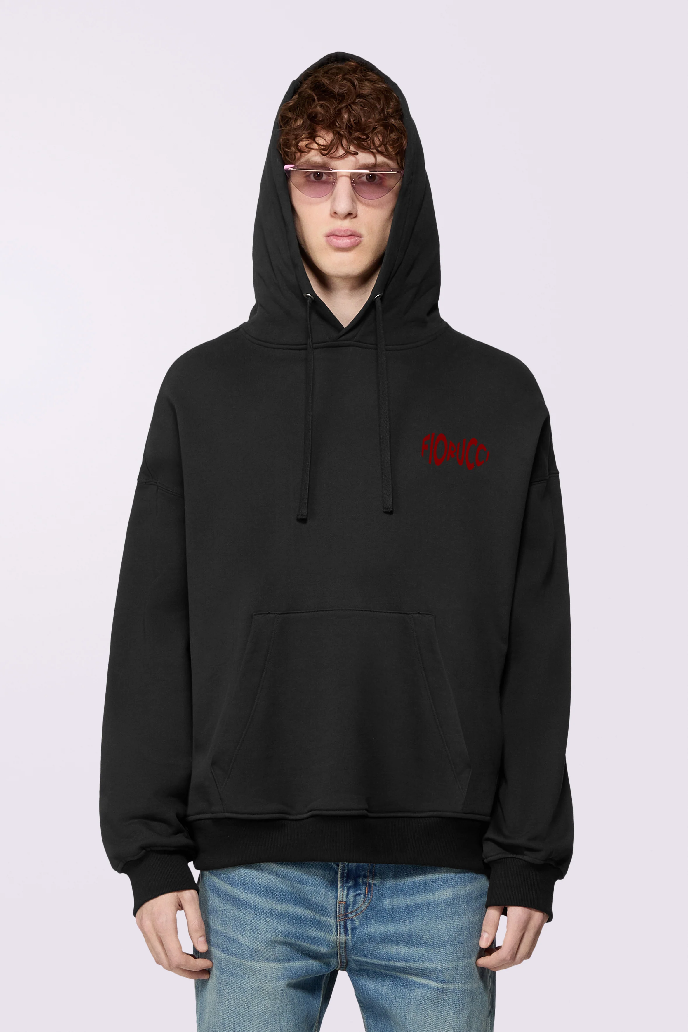 Cherry Mouth Relaxed Hoodie Black - Image 2
