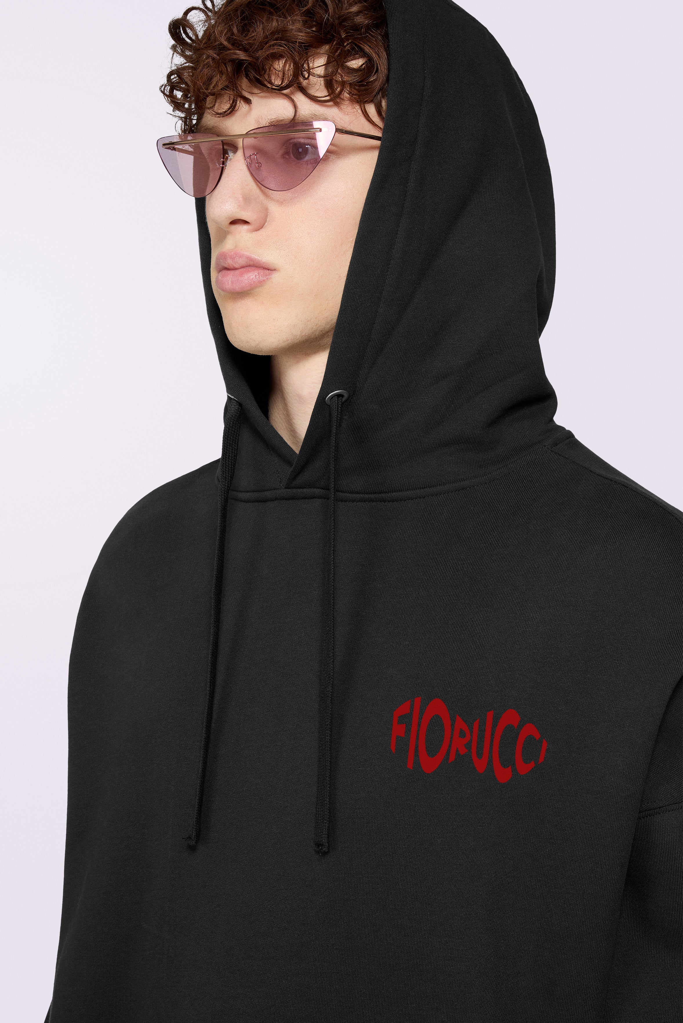 Cherry Mouth Relaxed Hoodie Black - Image 4