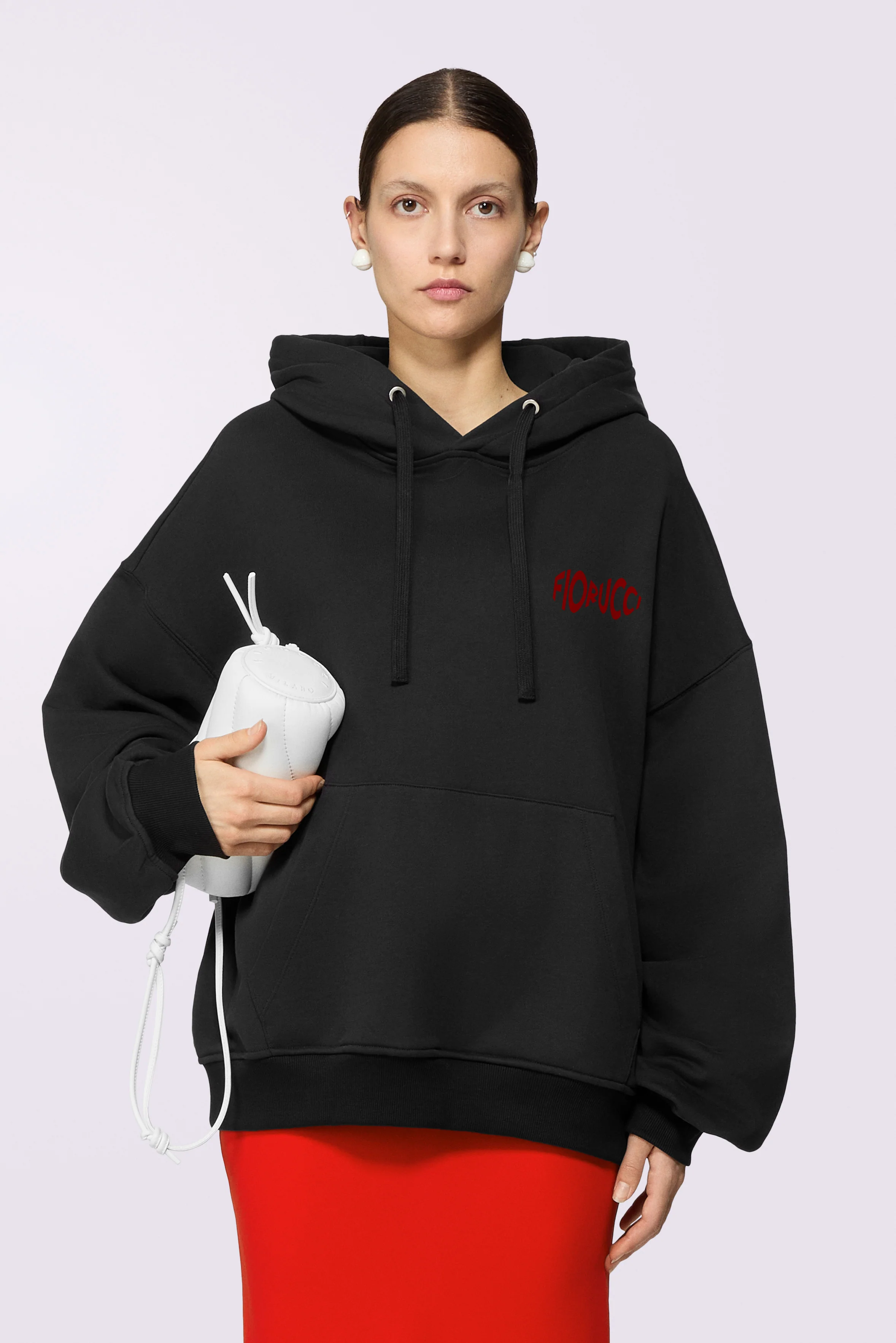 Cherry Mouth Relaxed Hoodie Black - Image 2