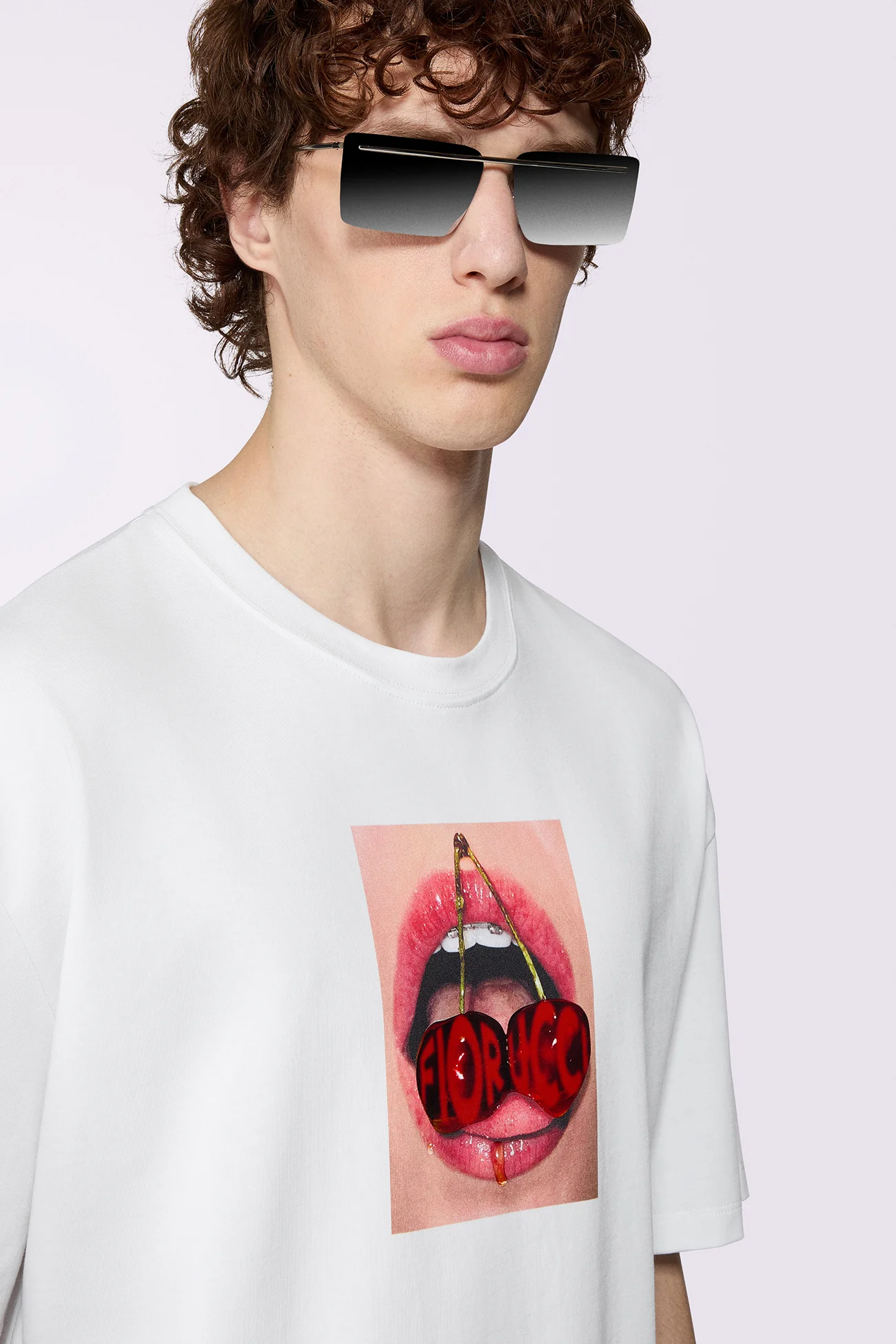 Cherry Mouth Relaxed T-Shirt White - Image 4