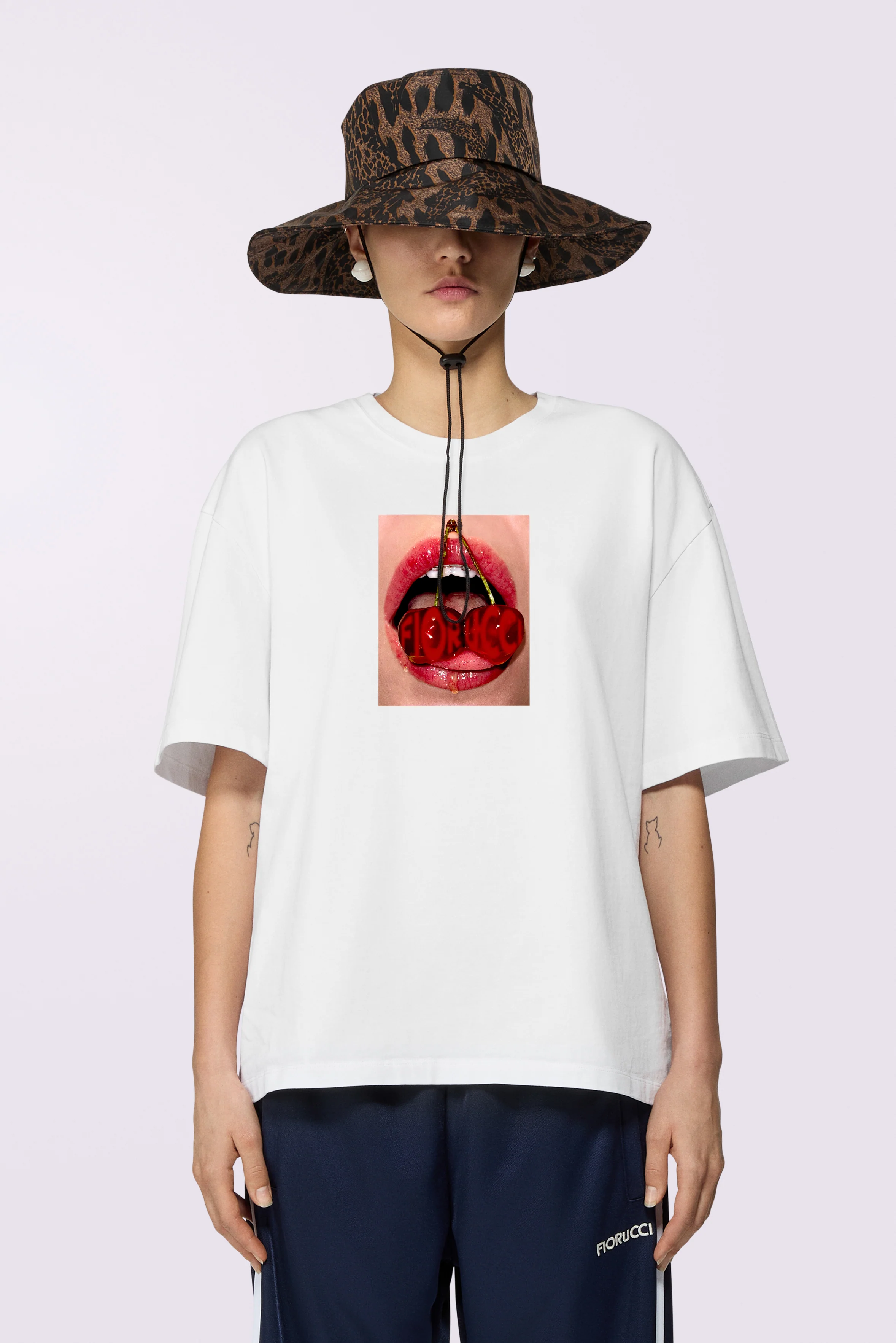 Cherry Mouth Relaxed T-Shirt White - Image 2