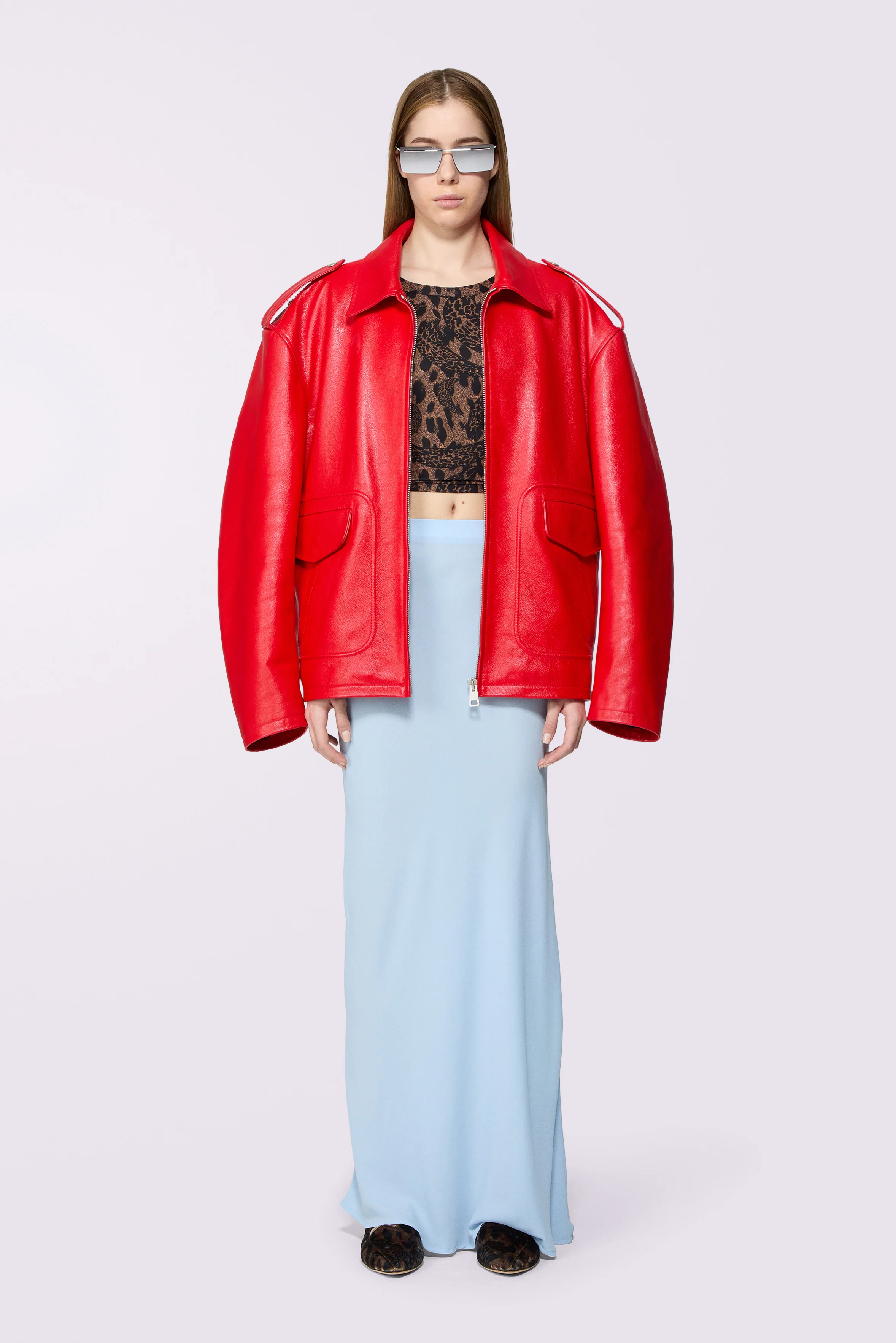 Cupid Leather Jacket Red - Image 2