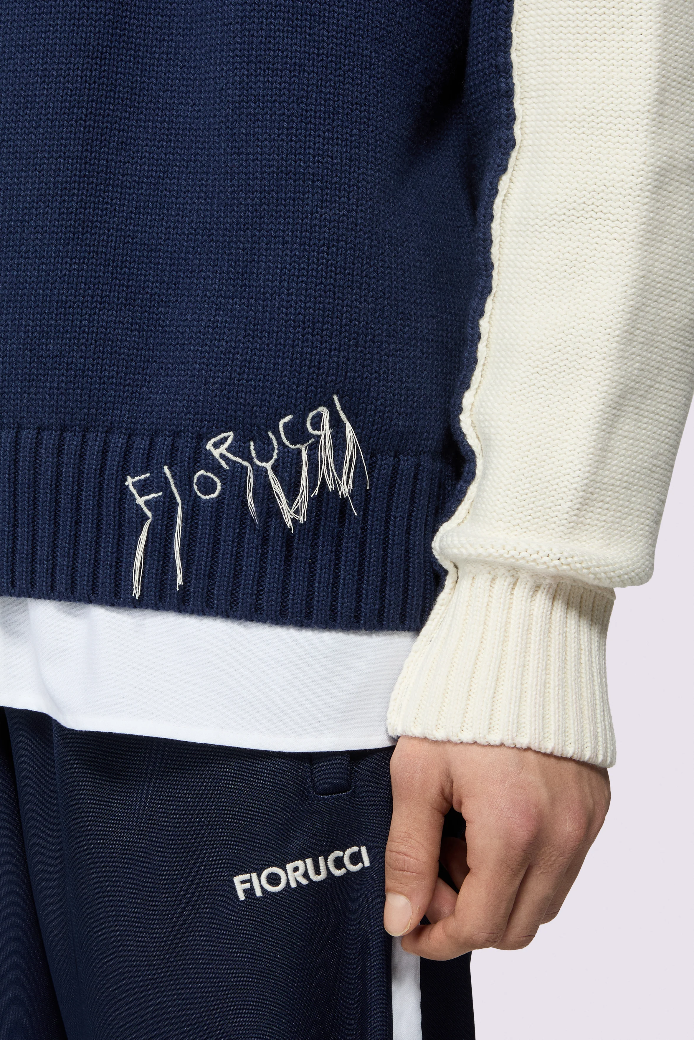 Embroidered Knit Jumper Navy - Image 4