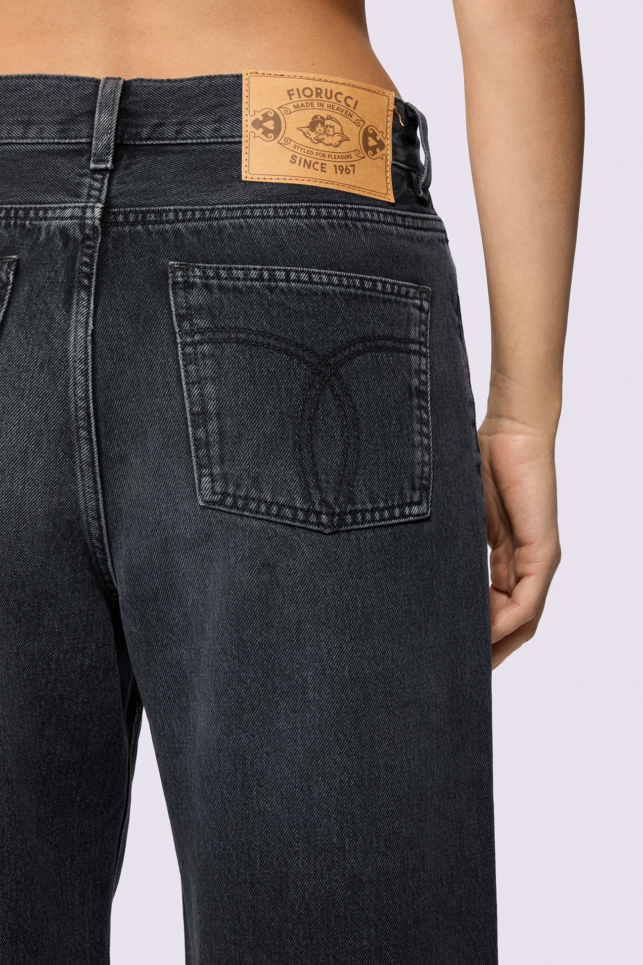 Faded Baggy Jeans Black - Image 4