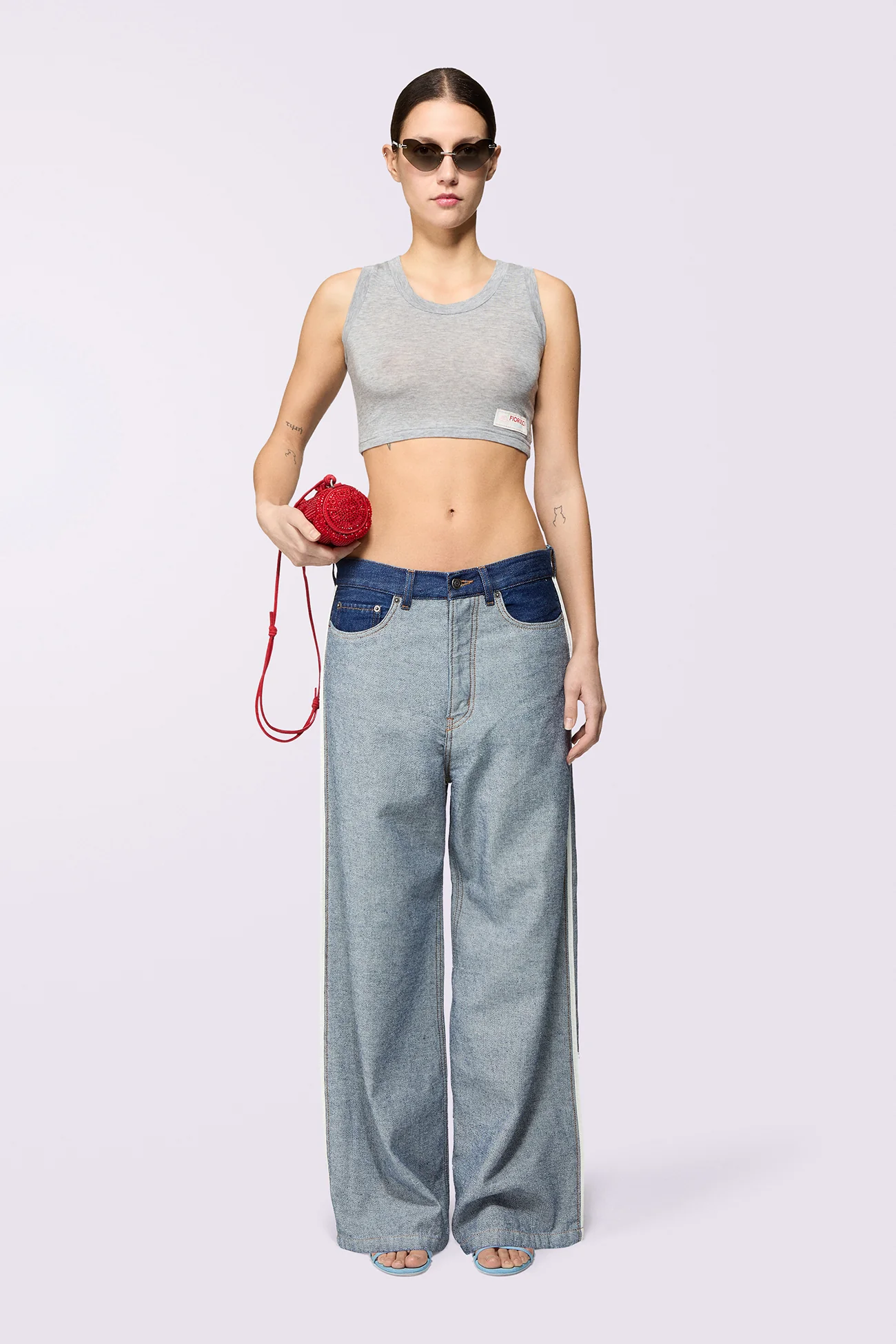 Inside Out Baggy Jeans Deep Blue - Image 2