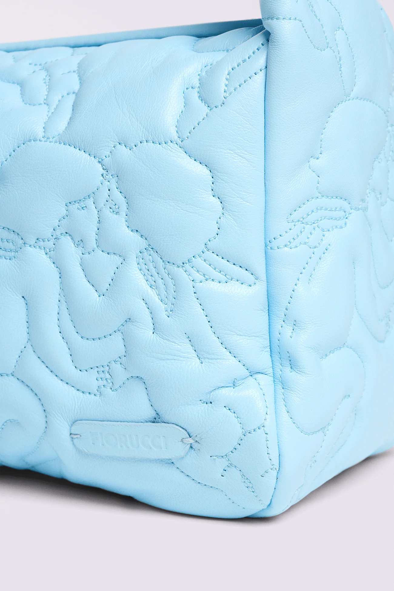 Kissing Angels Quilted Mini Bag Light Blue - Image 4