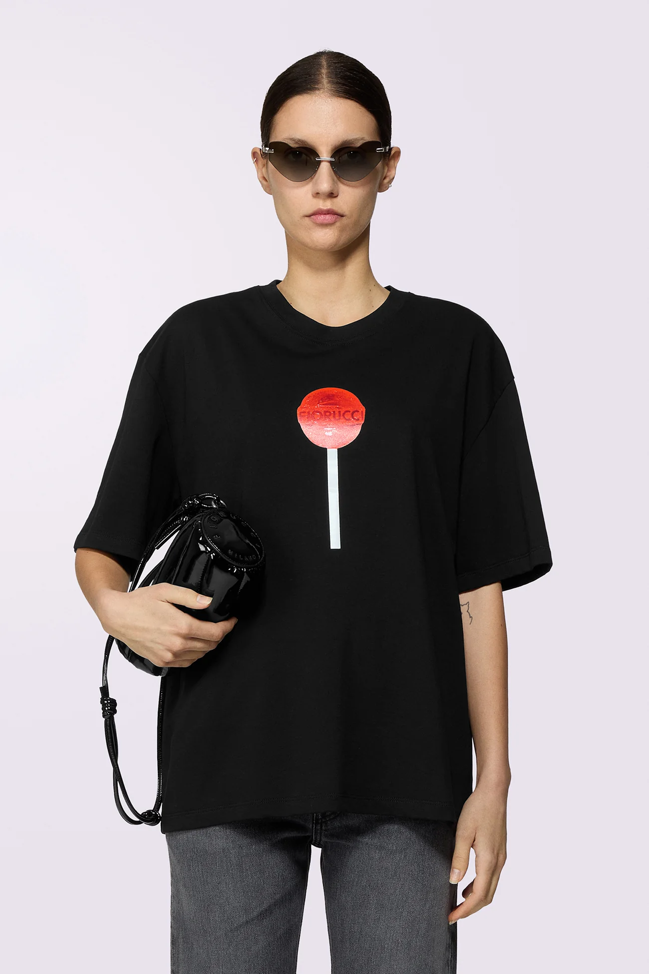 Lollipop Relaxed T-Shirt Black - Image 2