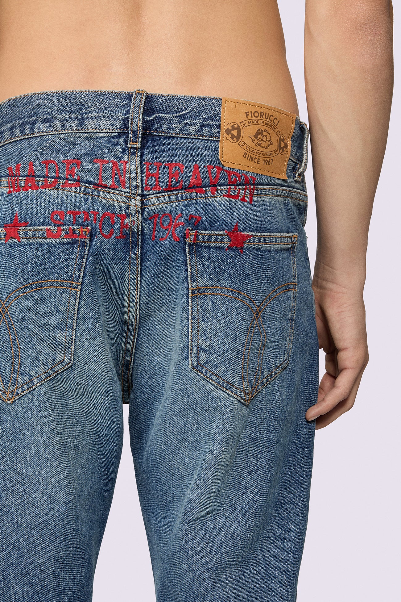 Made In Heaven Straight Fit Jeans Mid Blue - Image 4