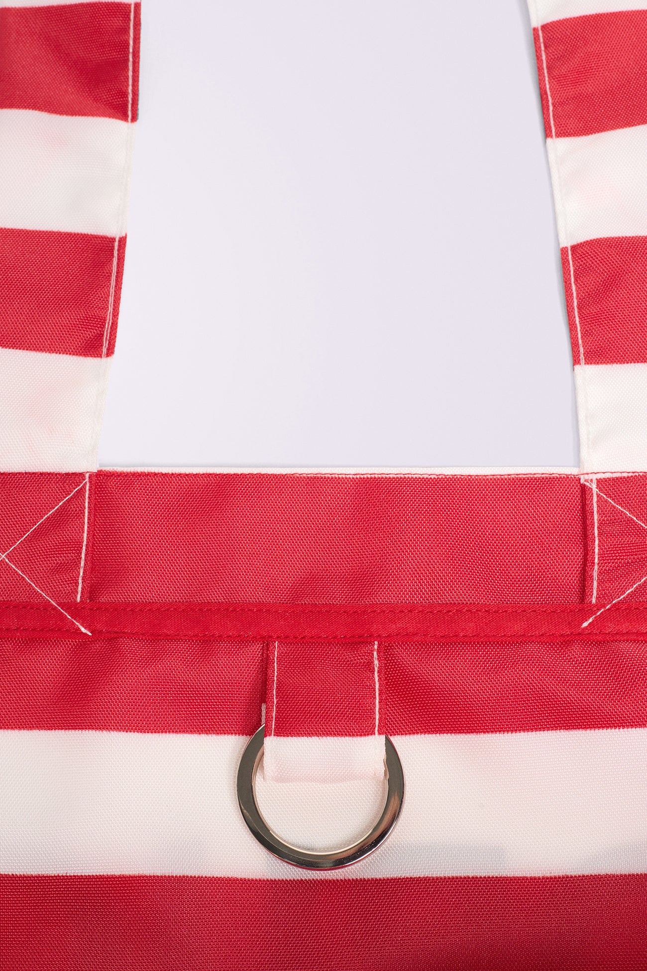 Striped Logo Tote Bag Red - Image 5
