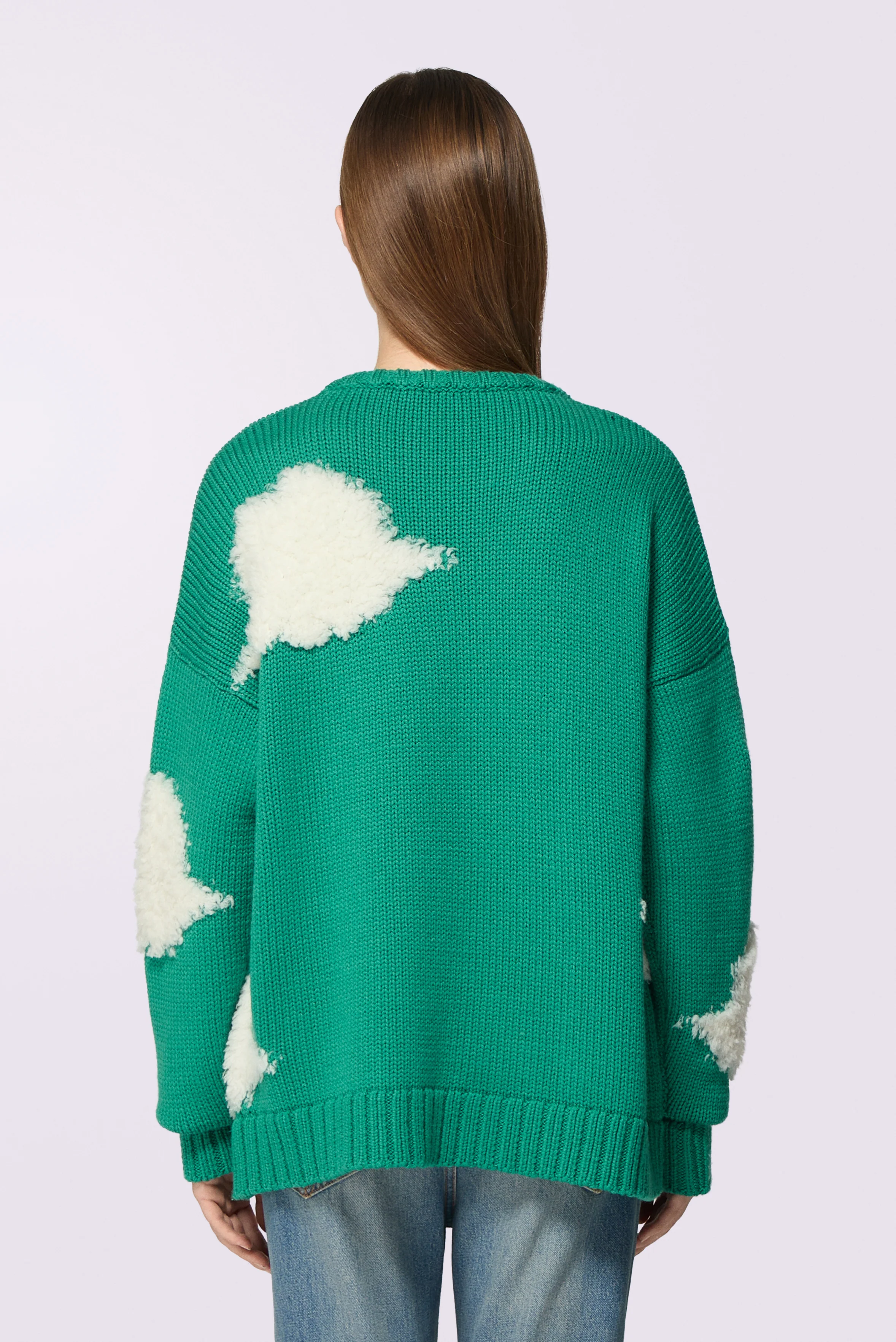 Angels Clouds Knit Jumper Green - Image 3