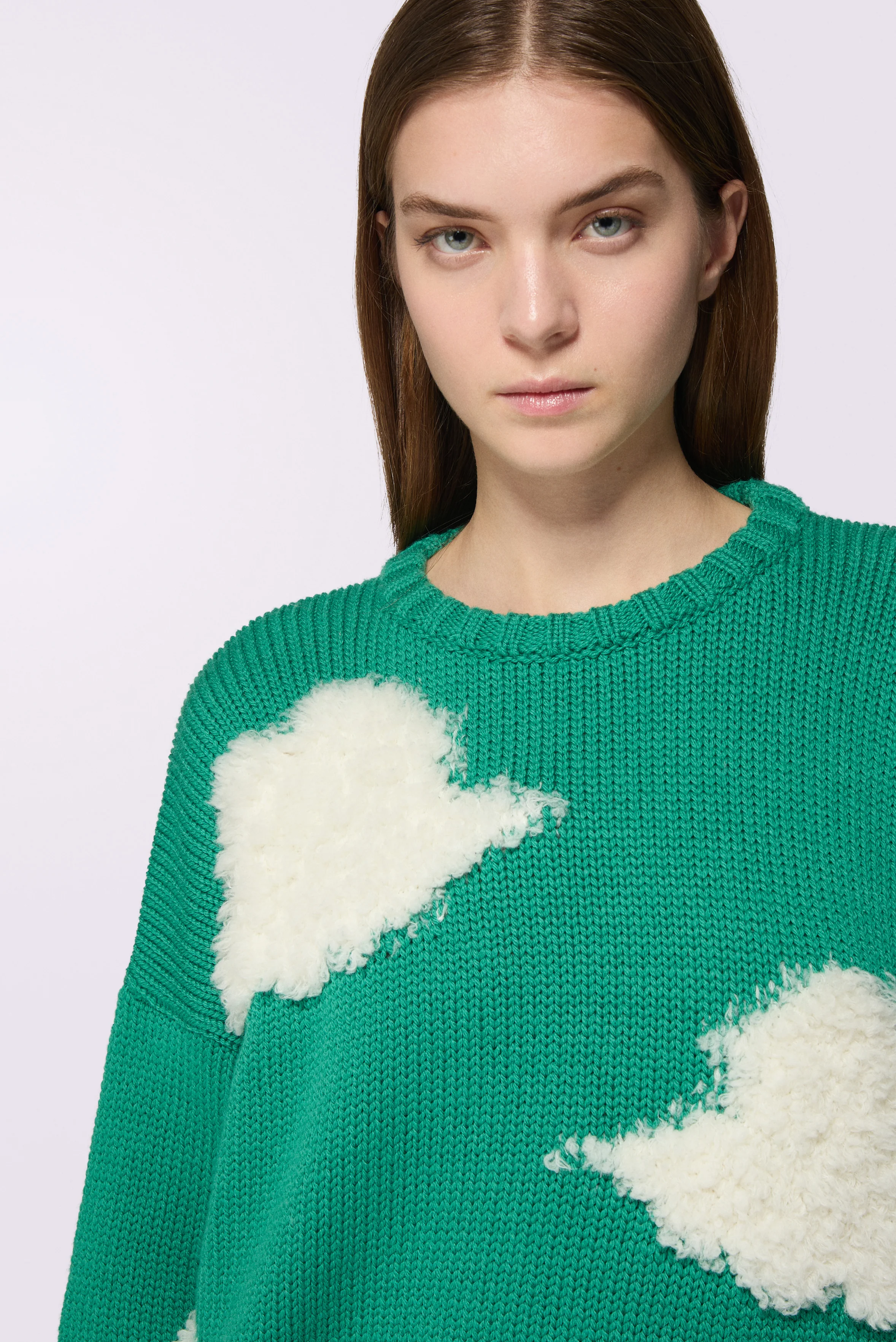 Angels Clouds Knit Jumper Green - Image 4