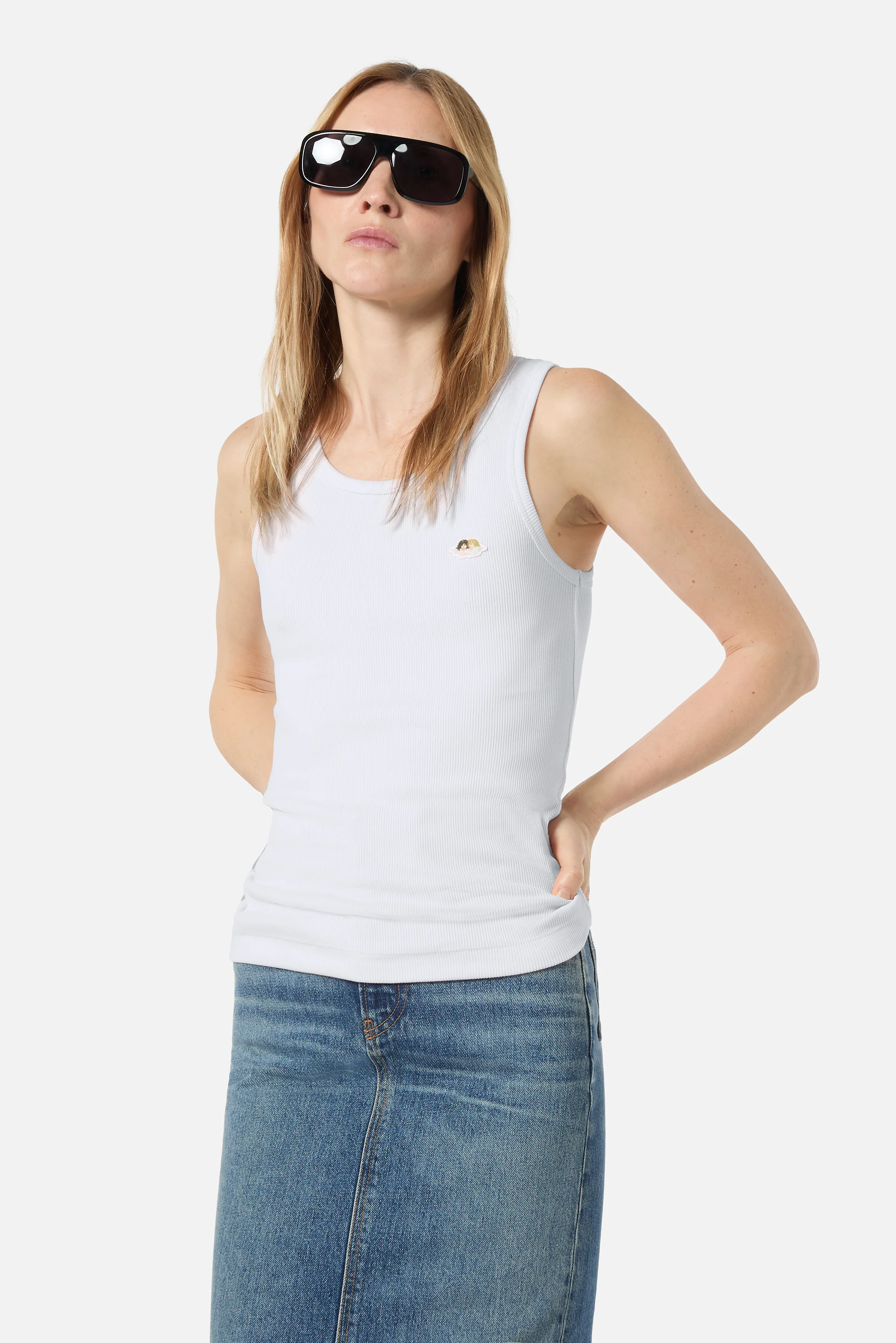 Angels Patch Tank Top White - Image 4