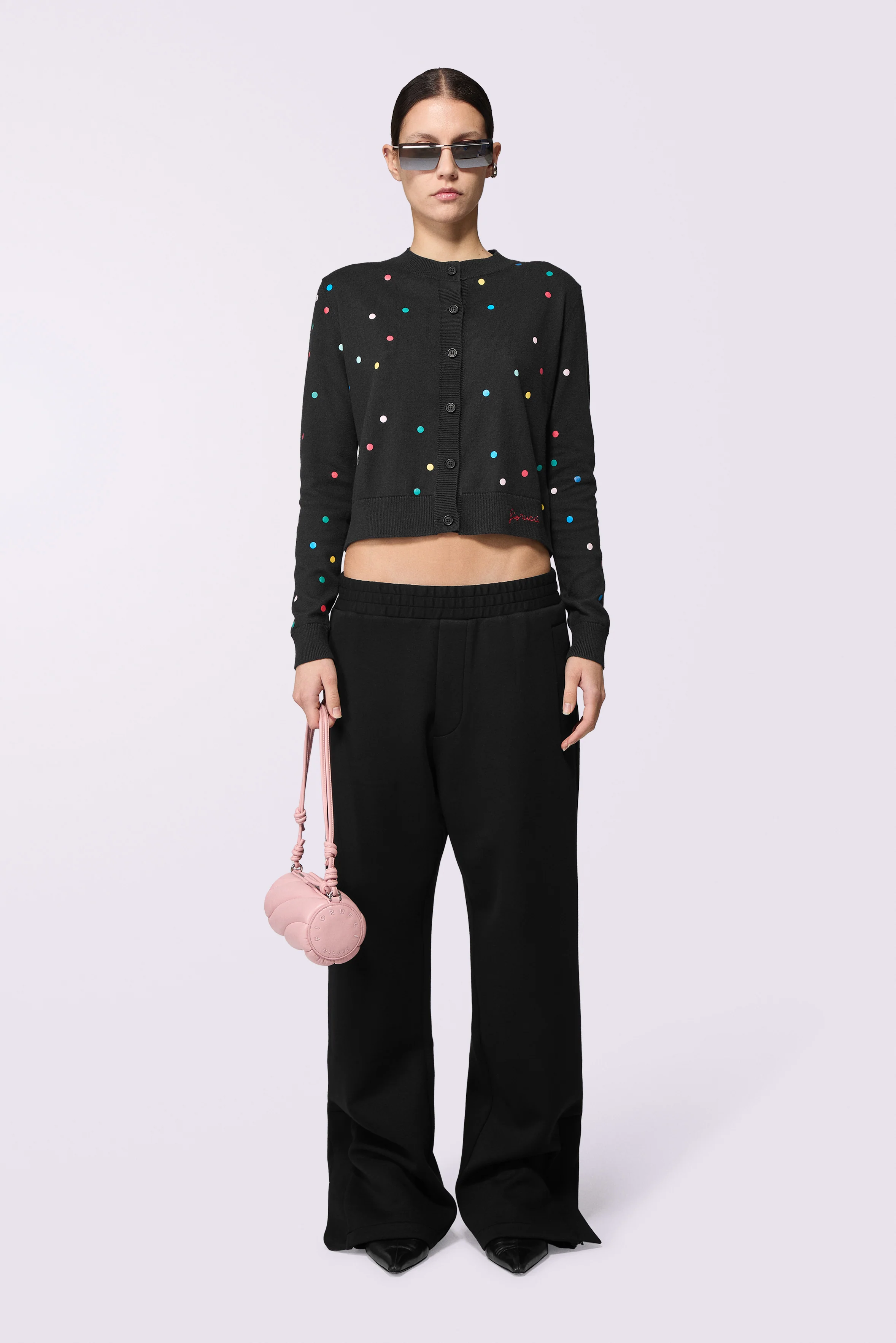 Confetti Knit Cardigan Black - Image 2