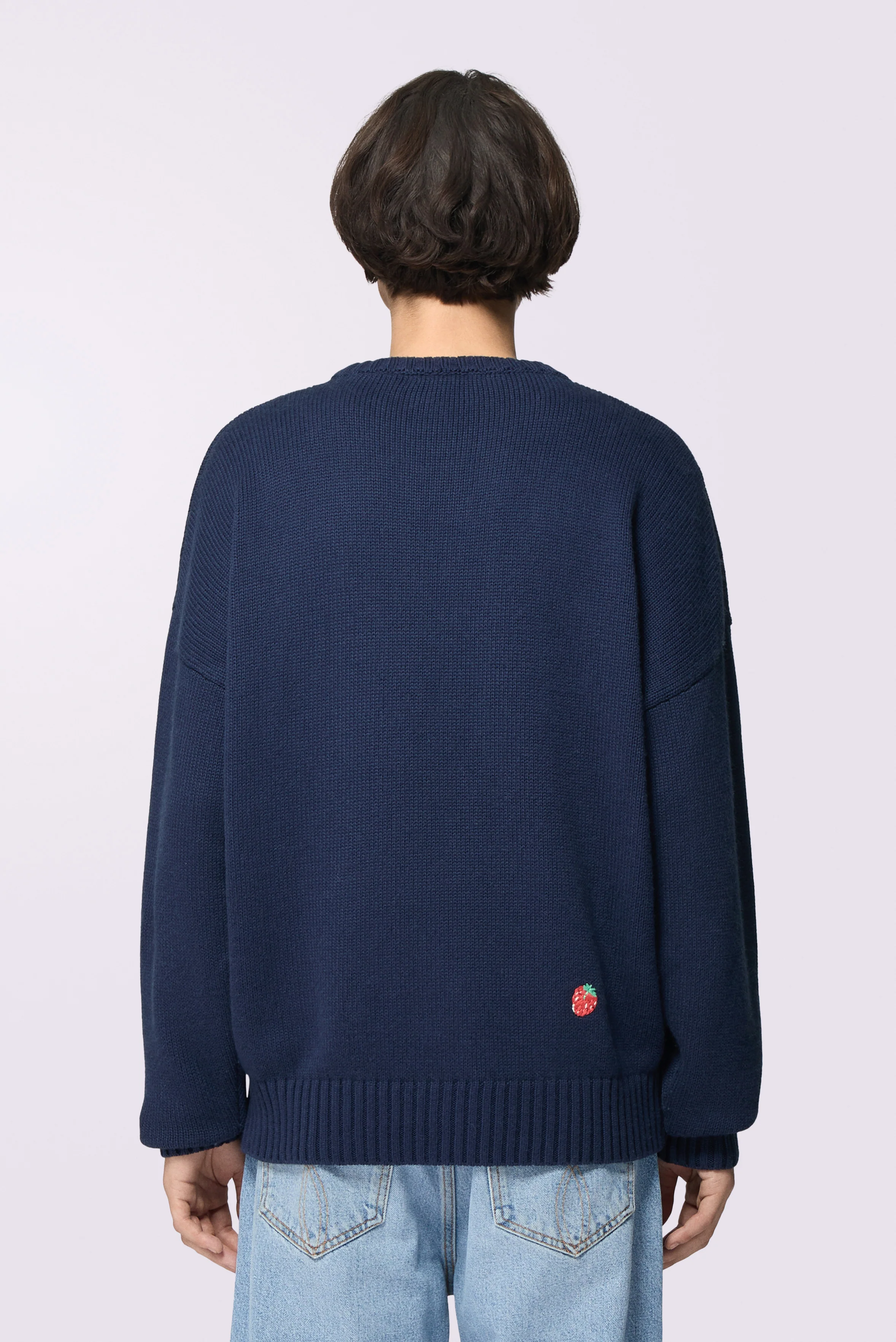 Dinosaur Knit Jumper Navy - Image 3