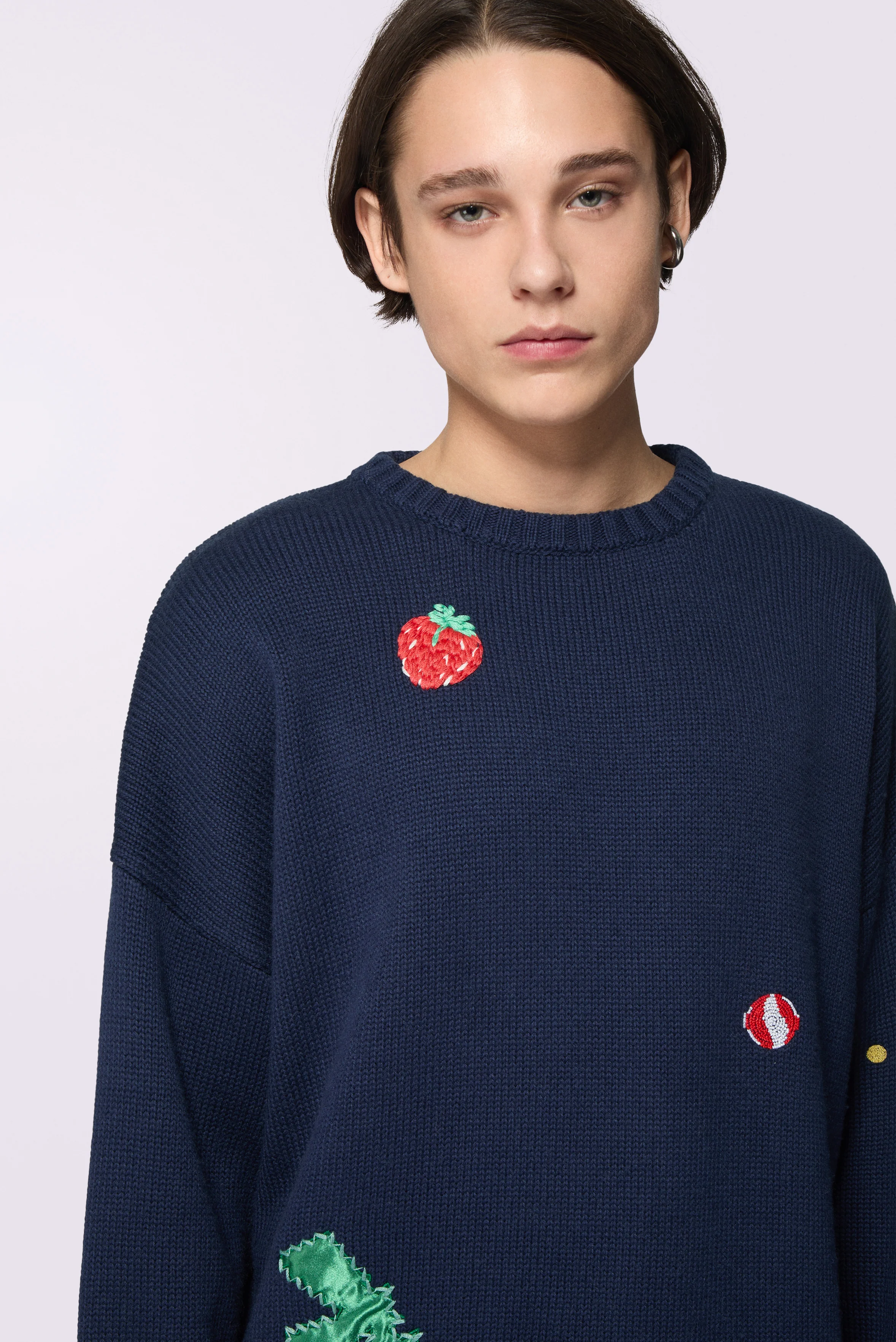 Dinosaur Knit Jumper Navy - Image 4