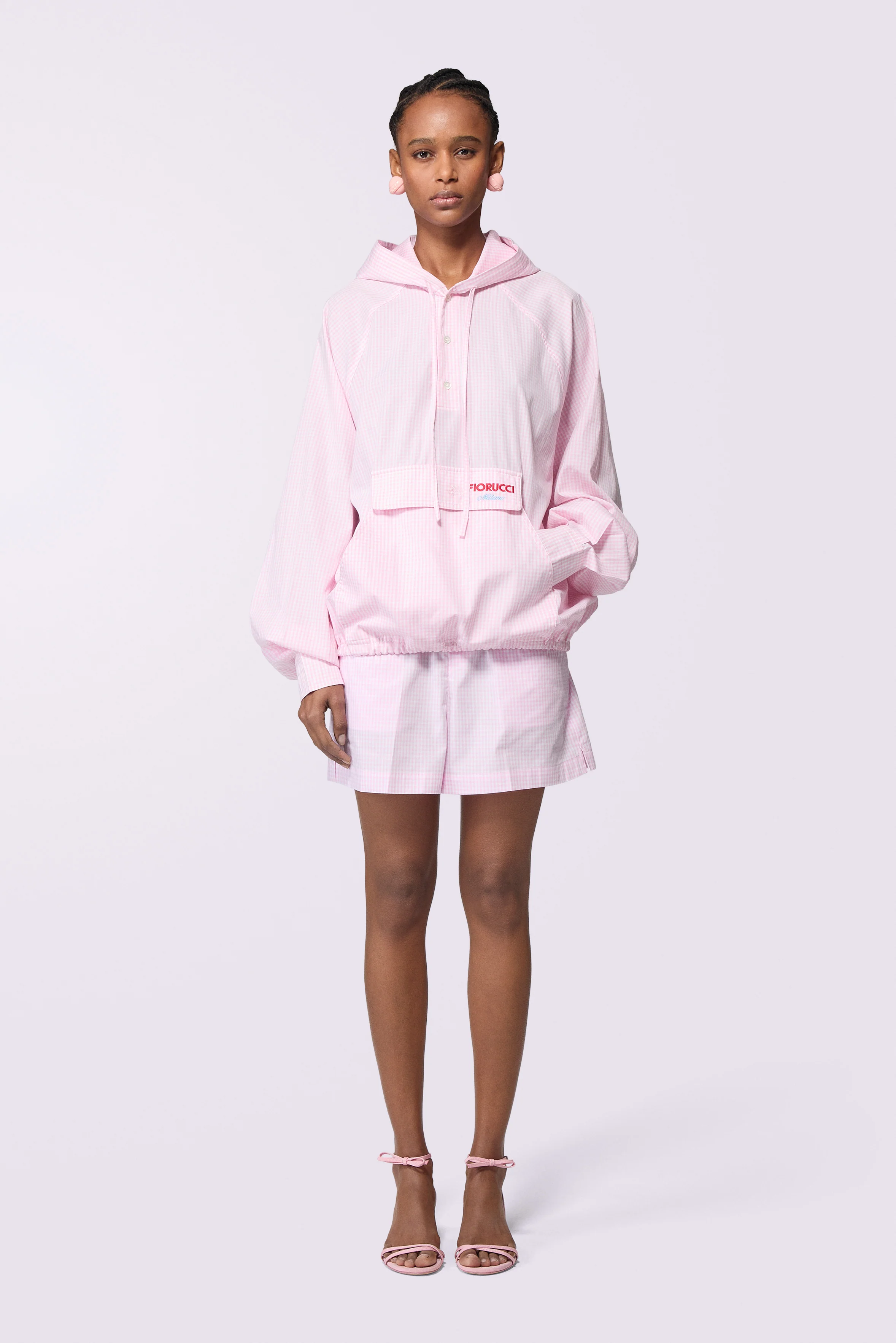 Gingham Logo Shorts Pink - Image 2