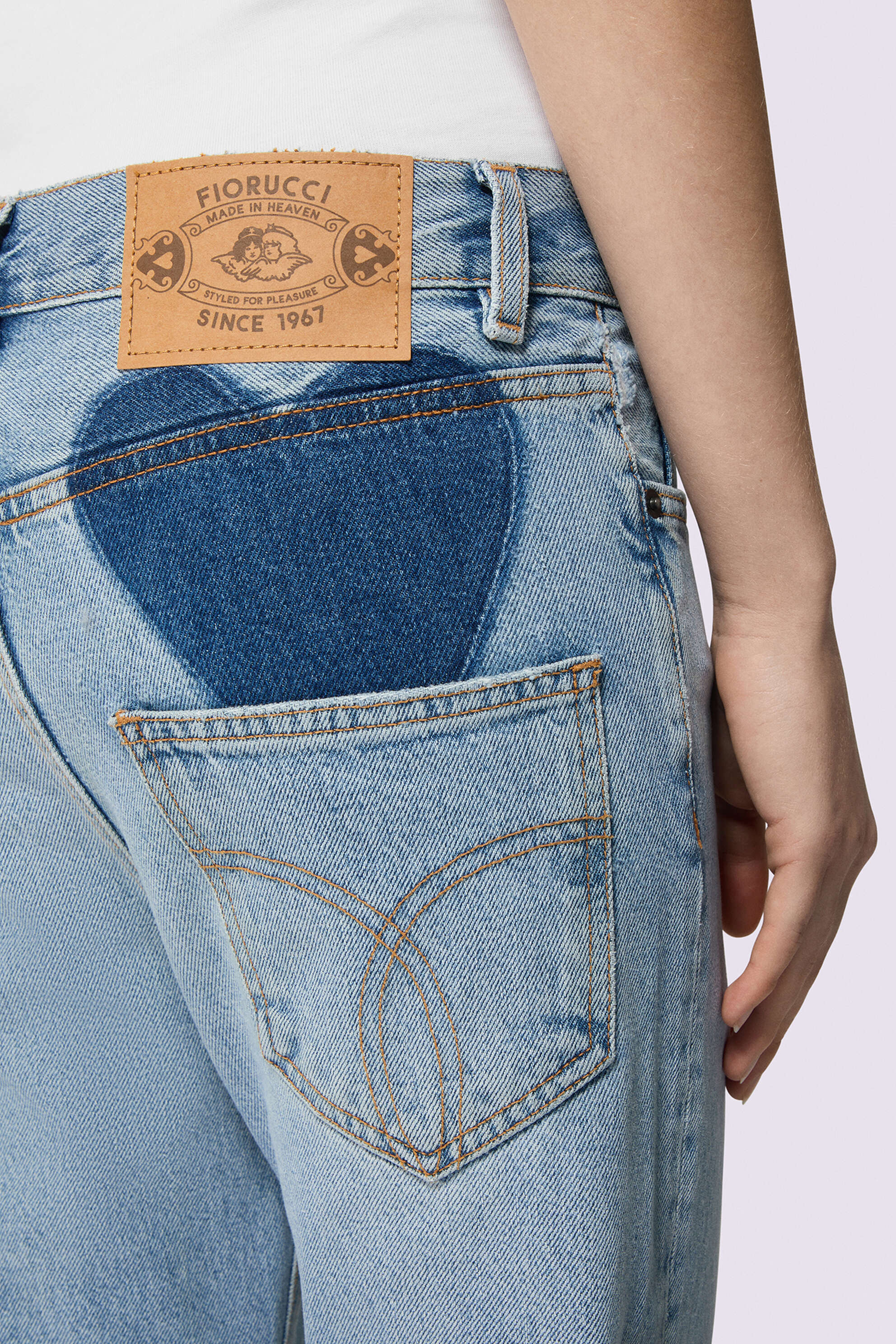 Heart Flare Jeans Light Blue - Image 3