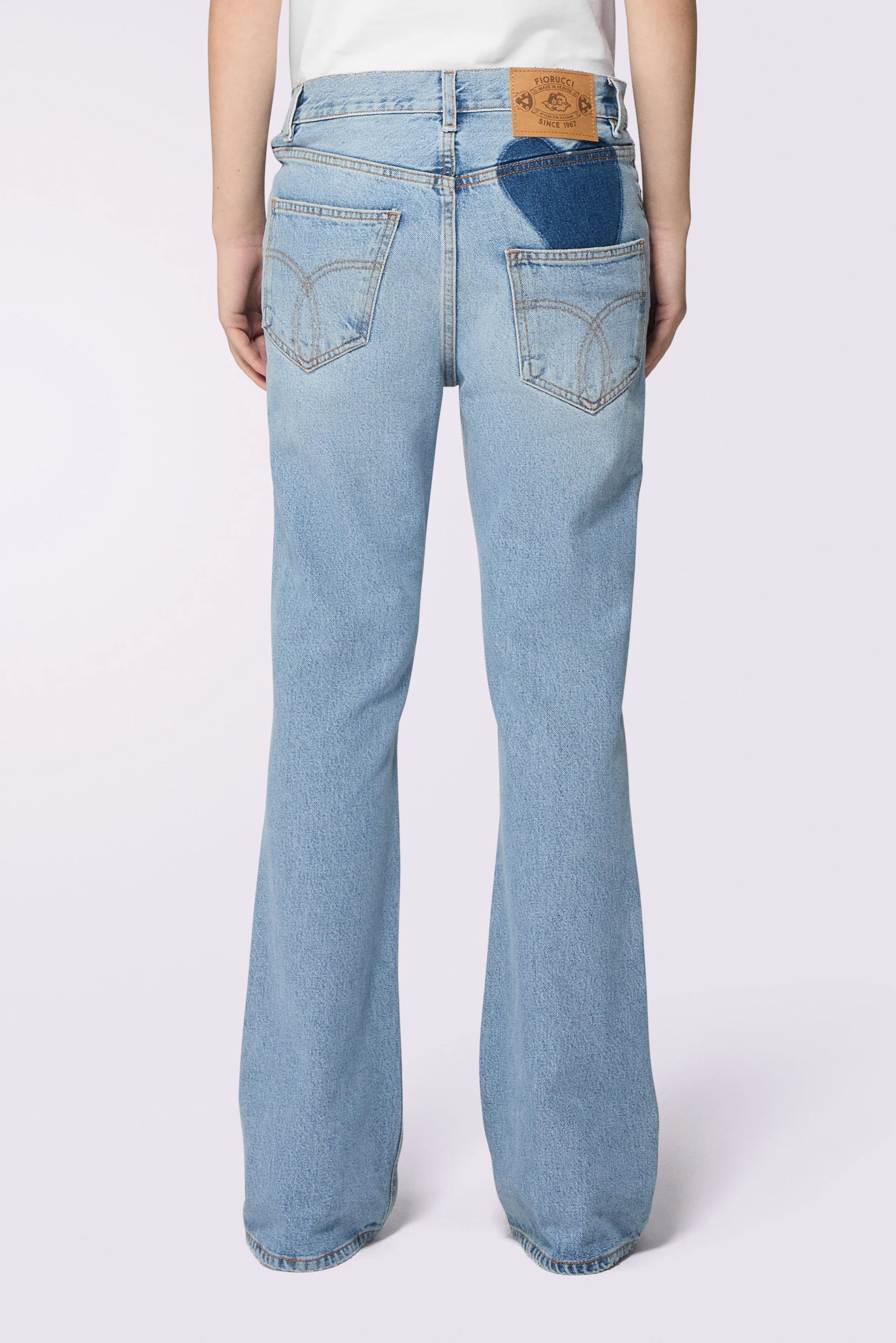 Heart Flare Jeans Light Blue - Image 3