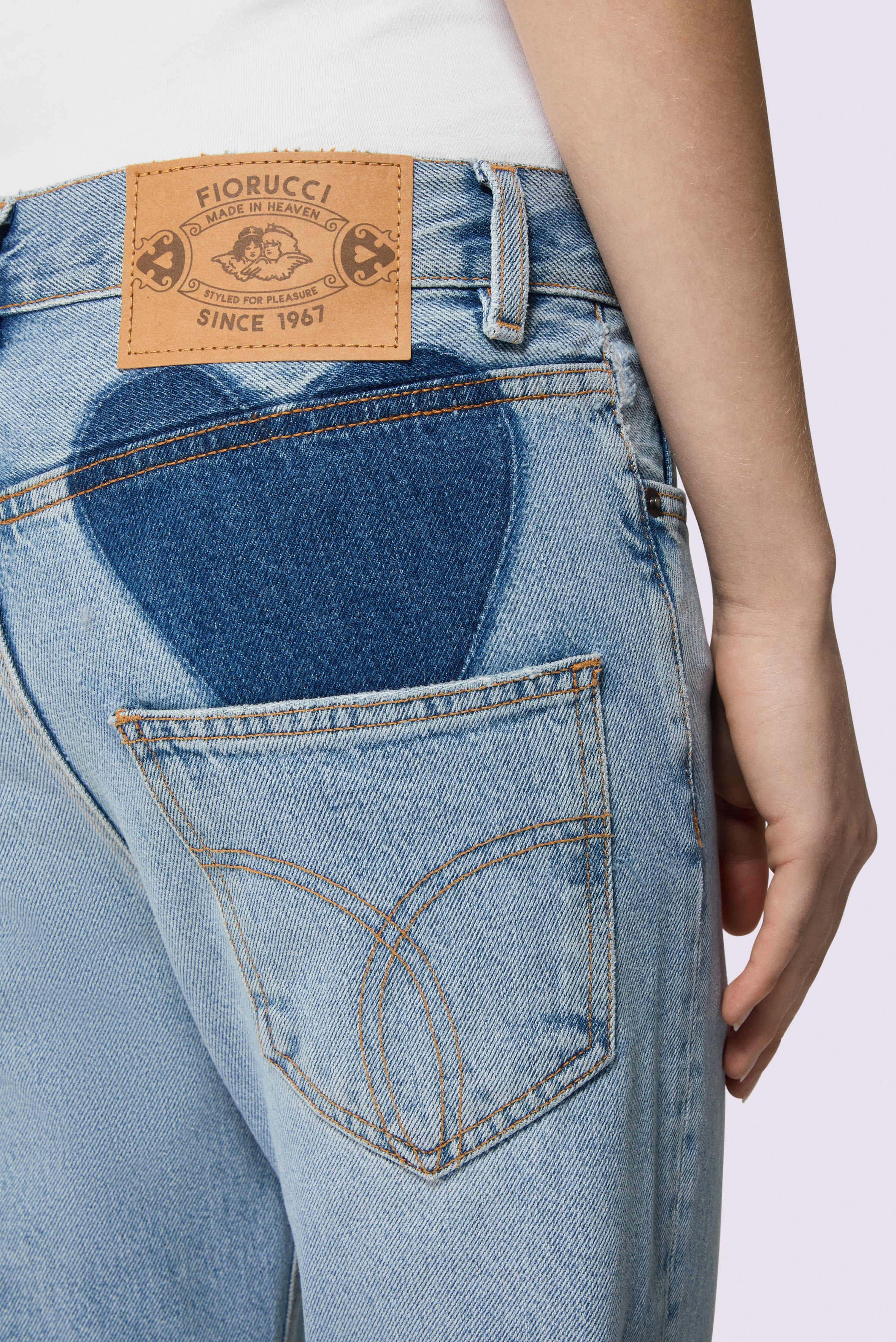 Heart Flare Jeans Light Blue - Image 4