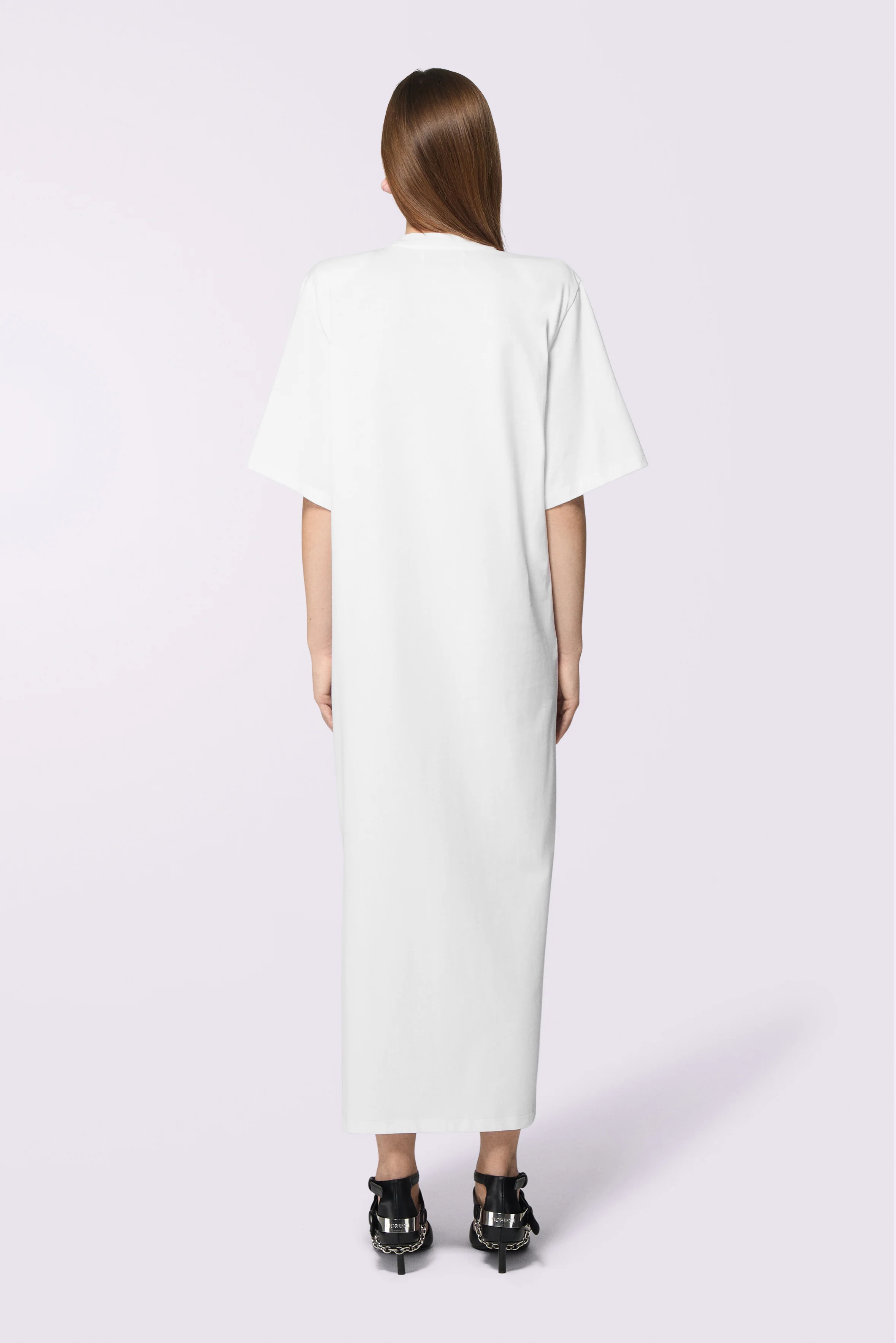 Lollipop Mouth Maxi T-Dress White - Image 3