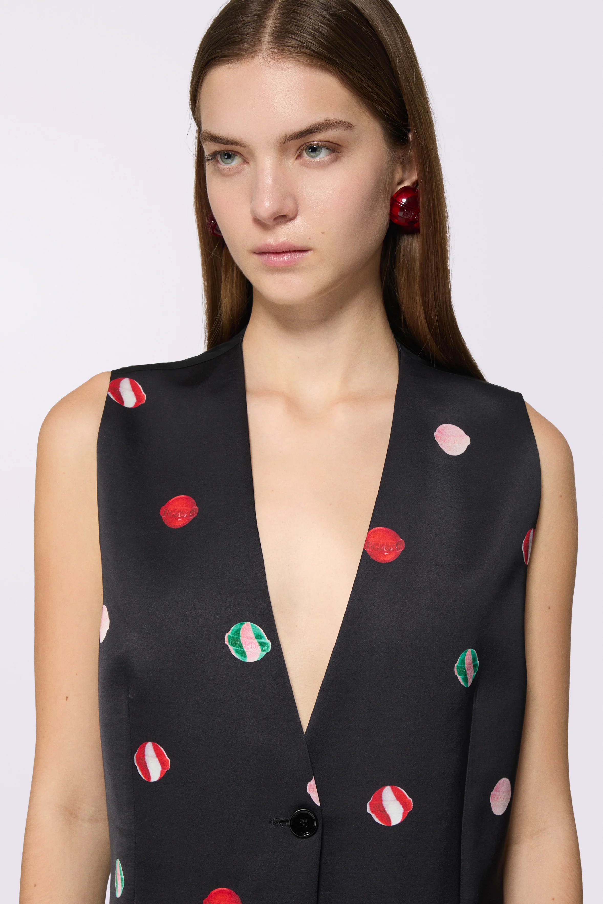 Lollipop Print Mini Dress Black - Image 3