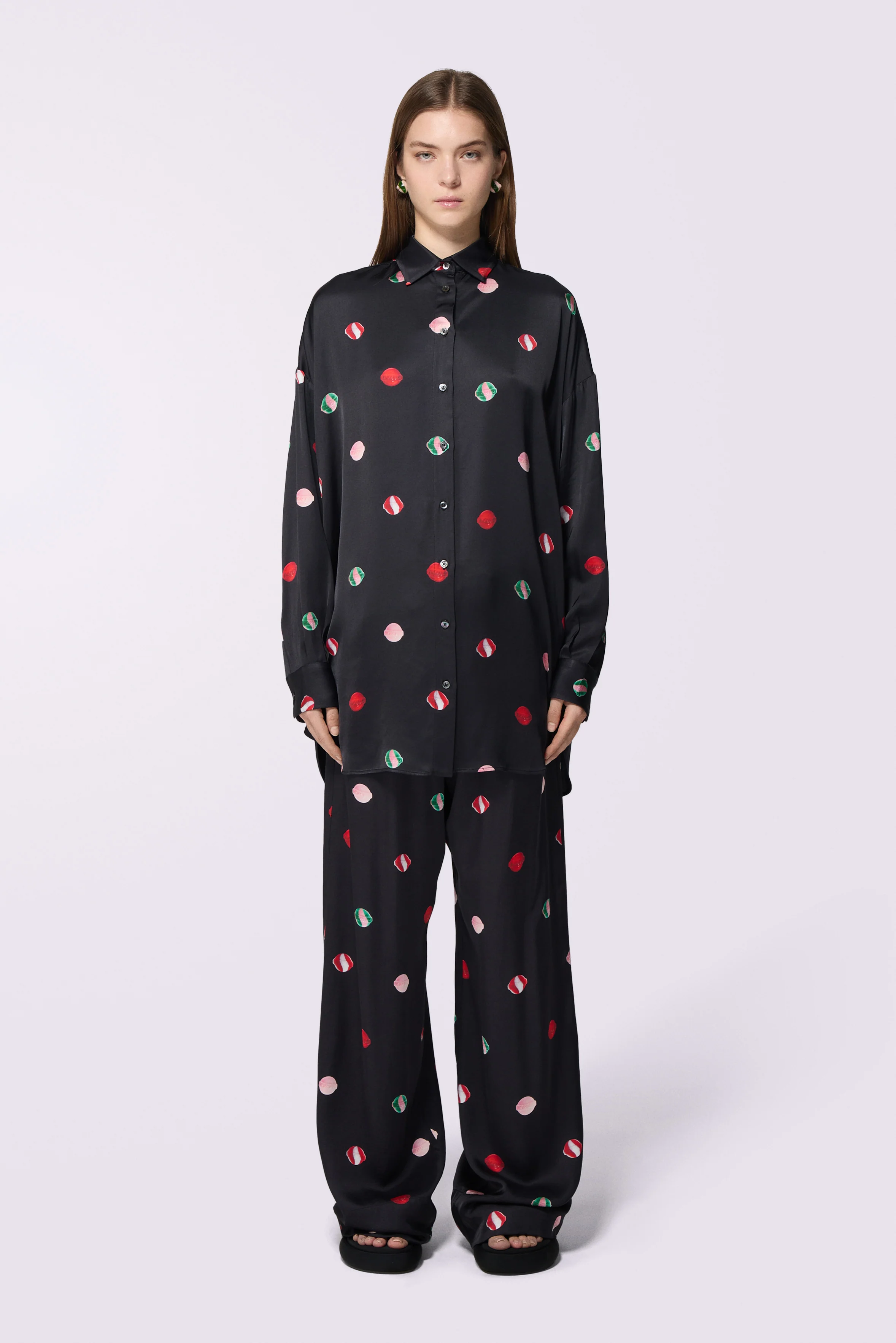 Lollipop Print Overshirt Black - Image 2