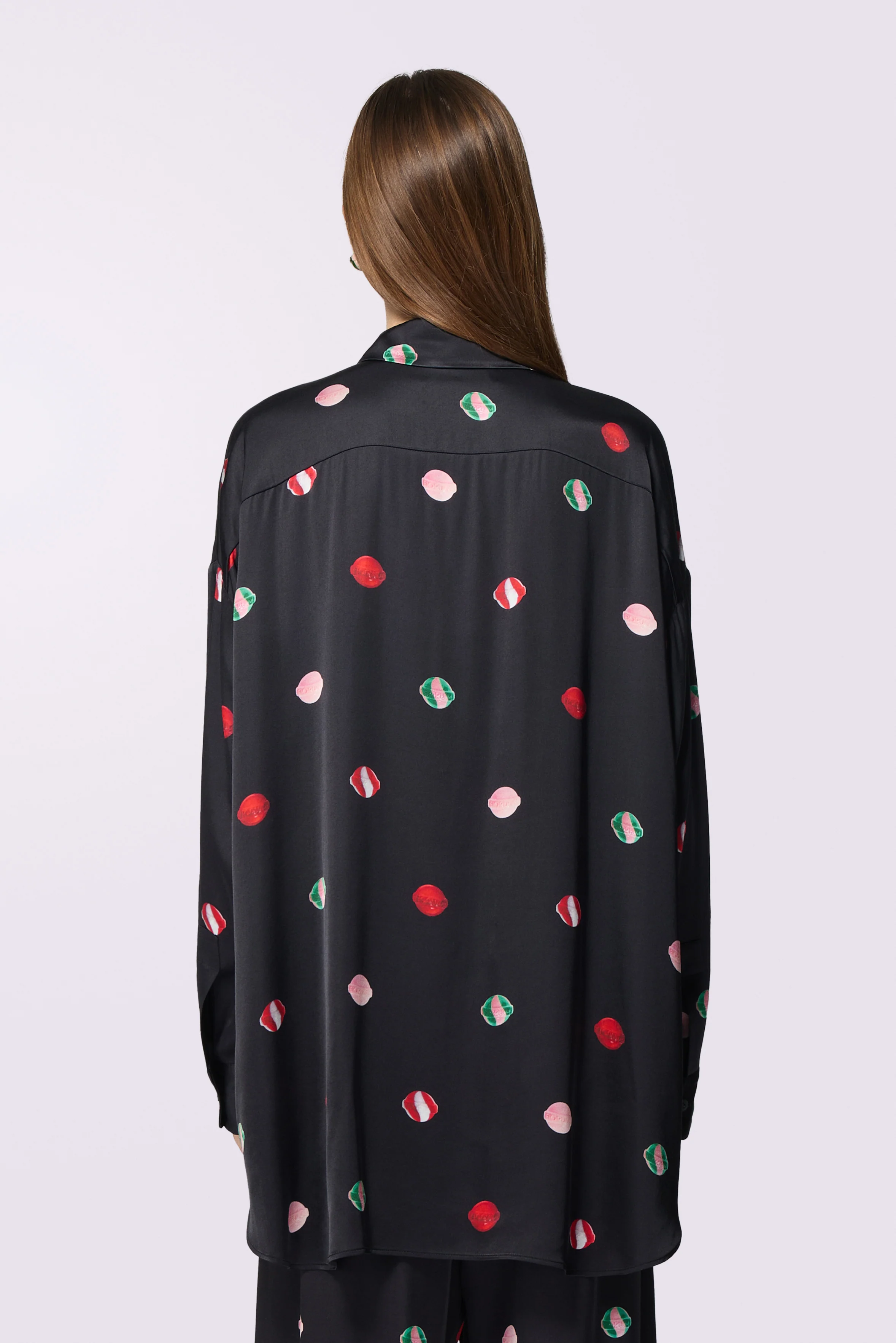 Lollipop Print Overshirt Black - Image 3