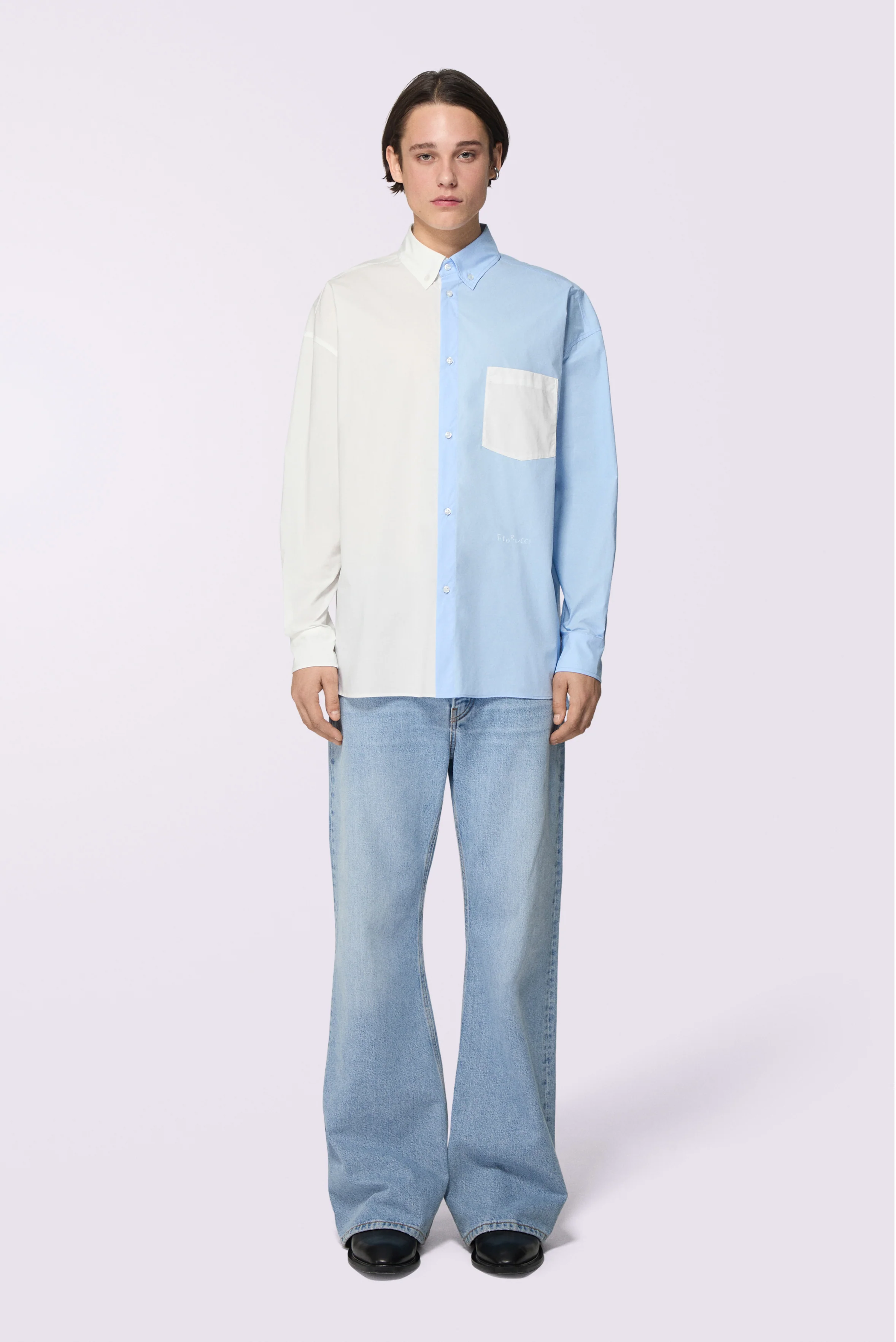 Two Colour Shirt Multi - Image 2