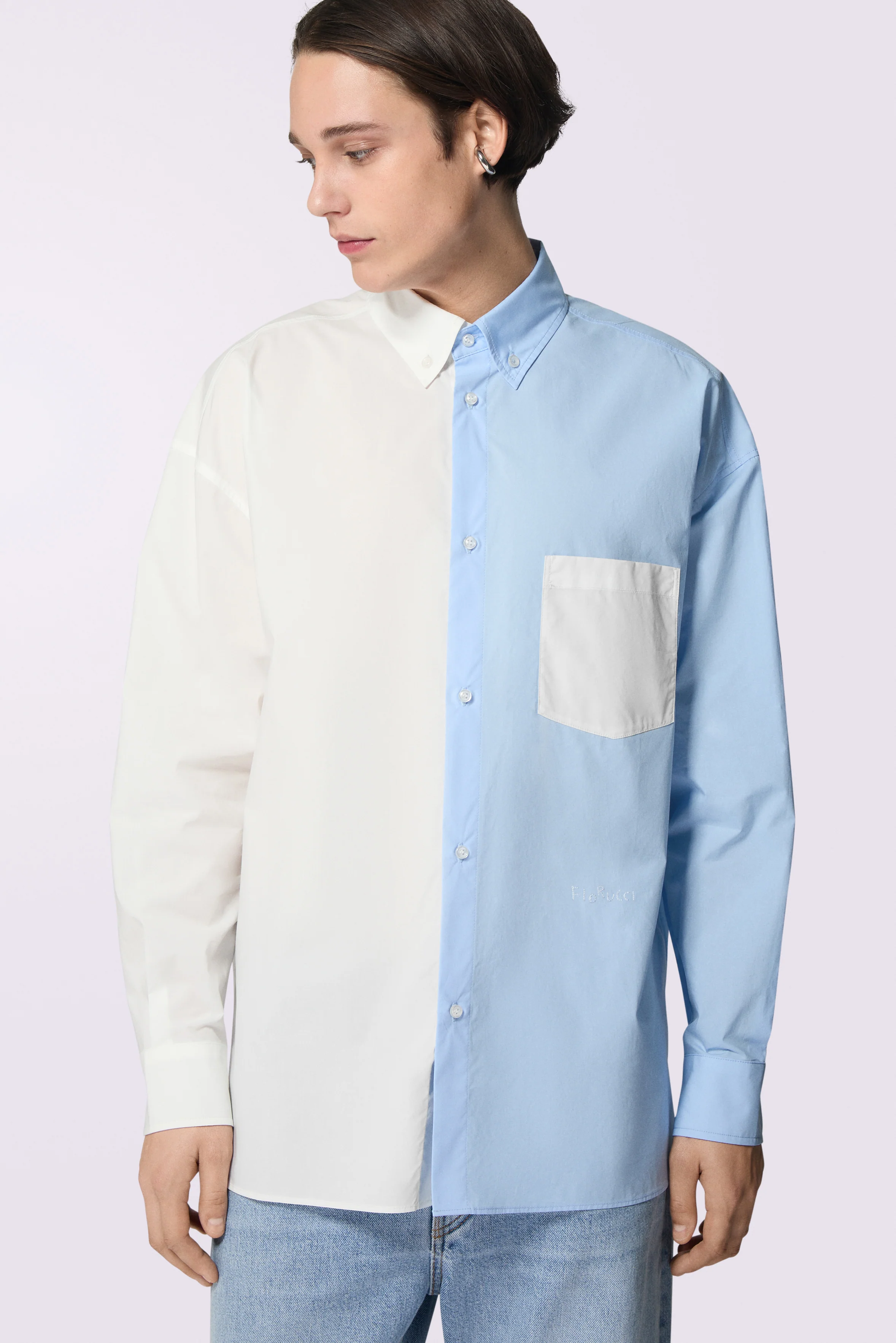 Two Colour Shirt Multi - Image 4