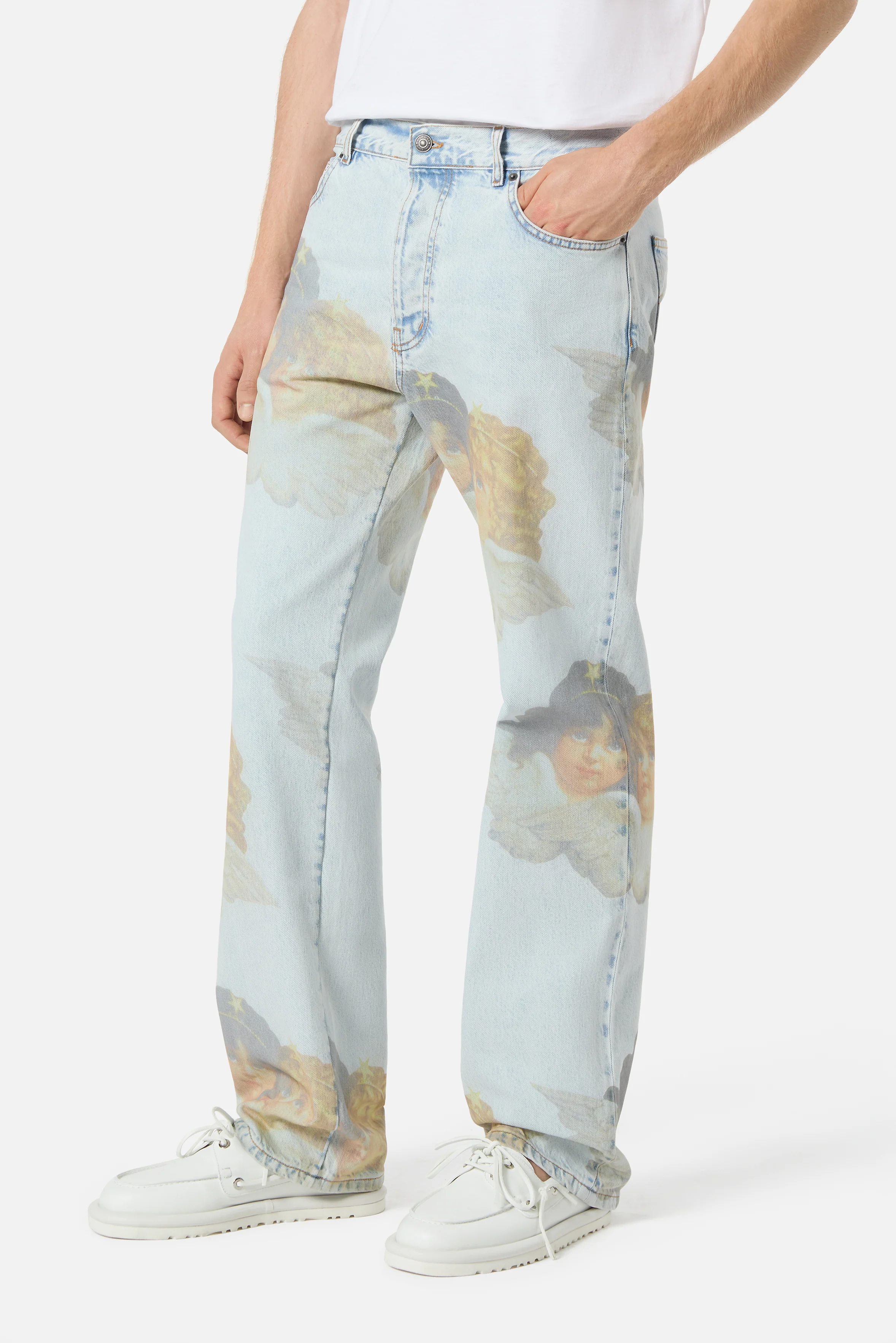 Angels Straight Fit Jeans Bleach Blue - Image 3